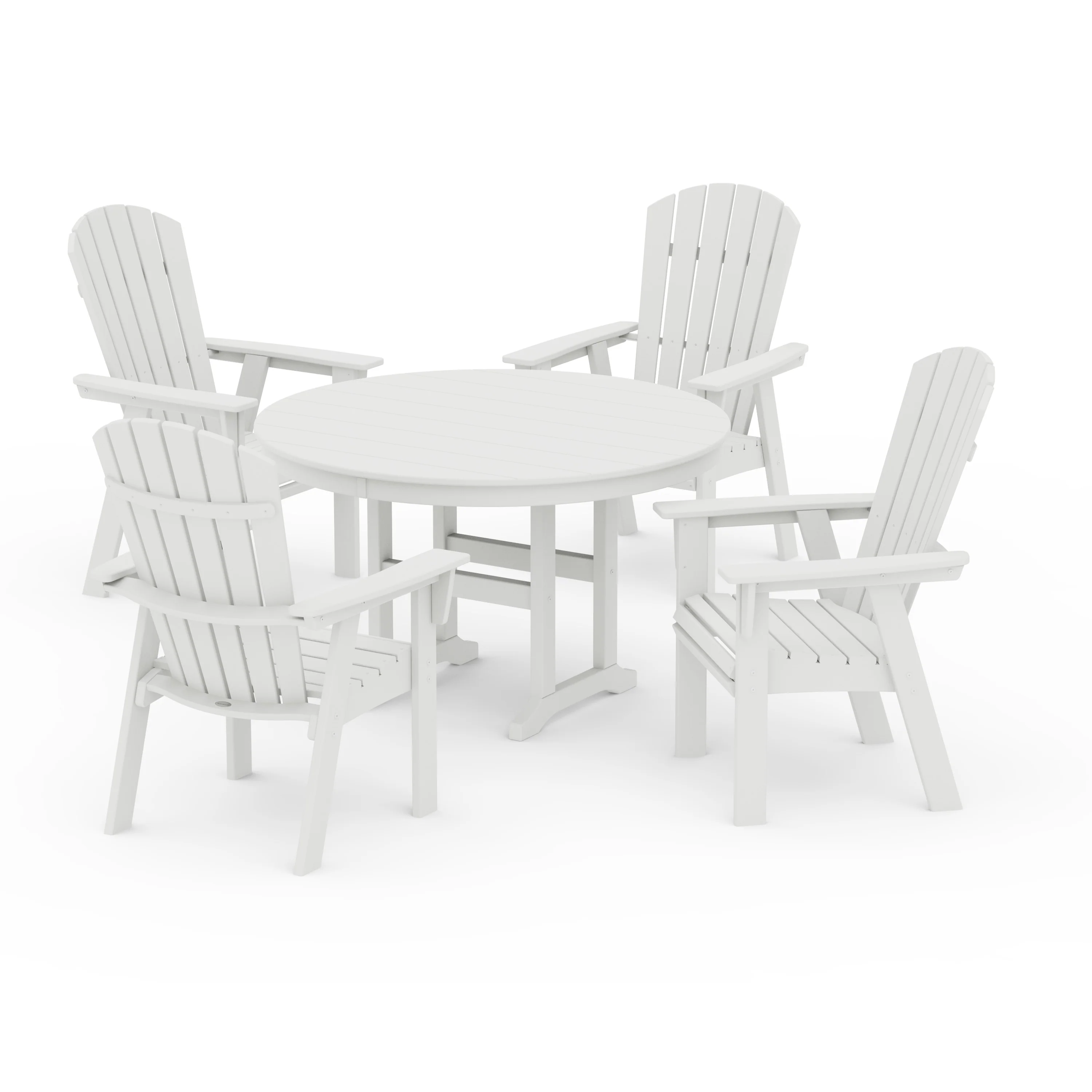 Nautical Adirondack 5-Piece Round Farmhouse Dining Set - Image 6
