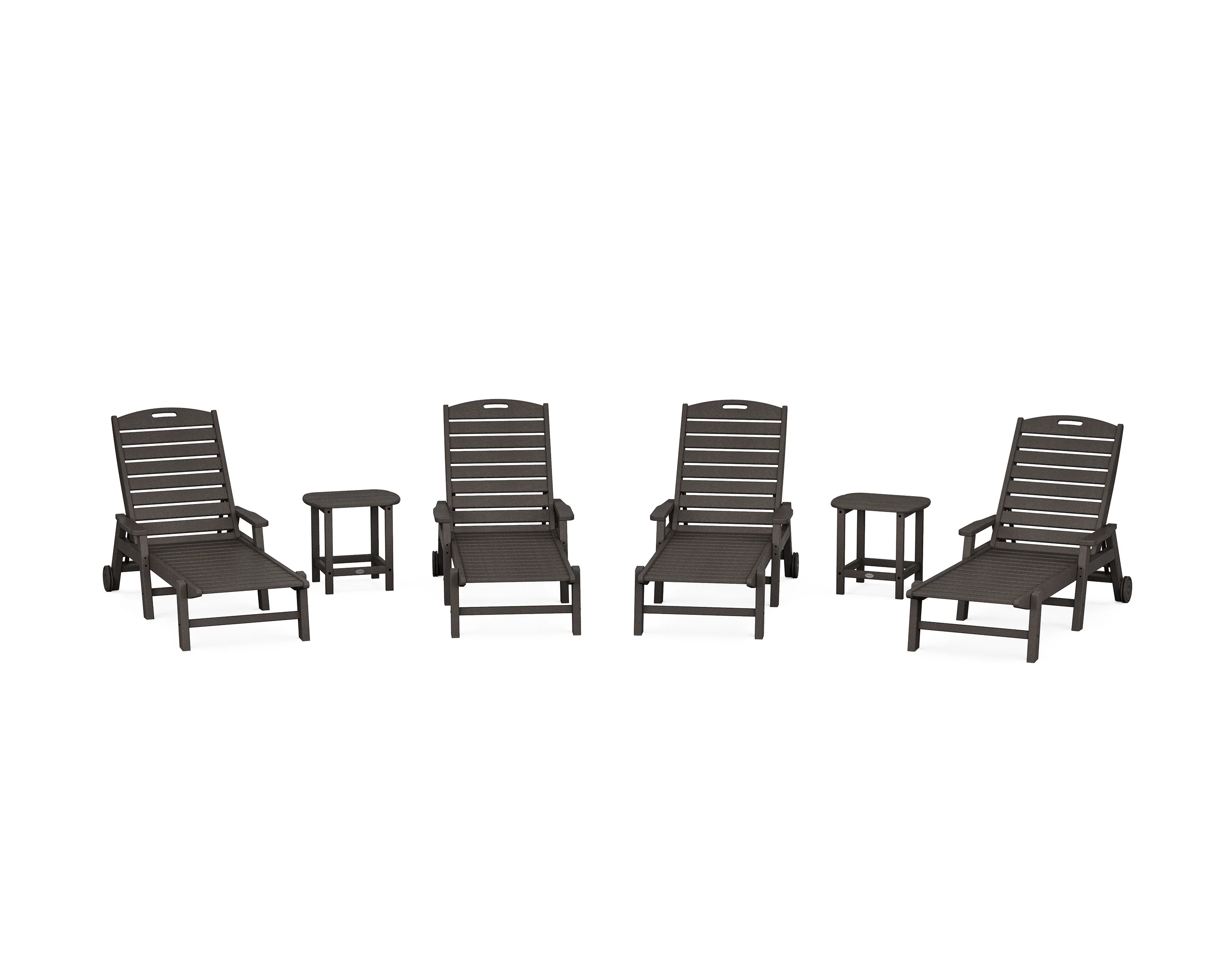 Nautical Chaise 6-Piece Set with Arms & Wheels - Image 10