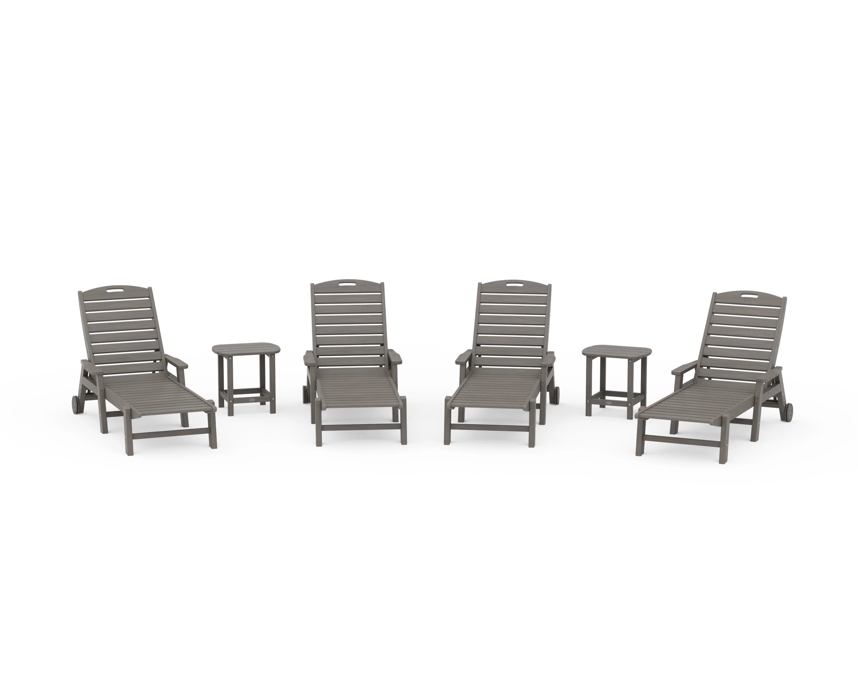 Nautical Chaise 6-Piece Set with Arms & Wheels - Image 11