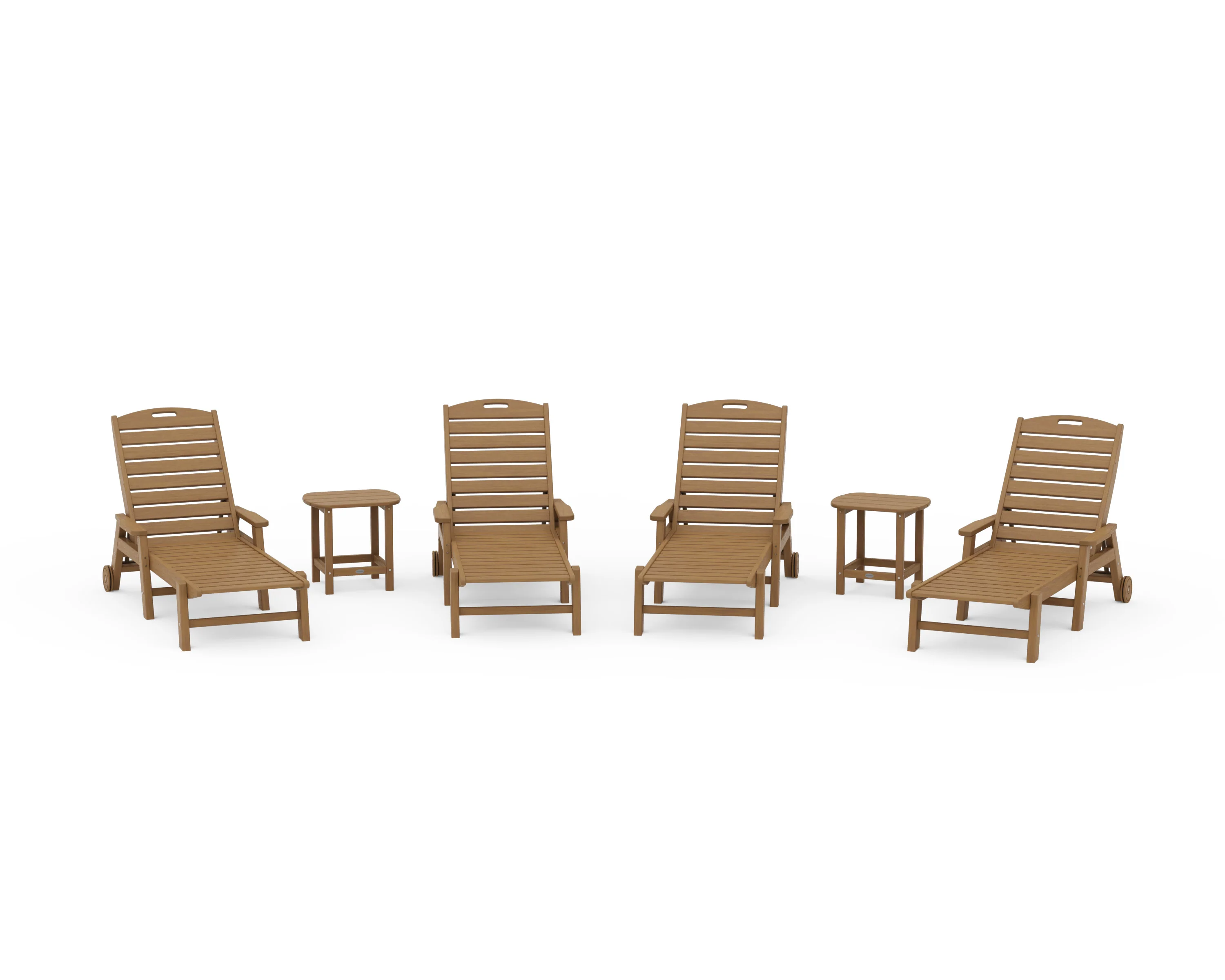 Nautical Chaise 6-Piece Set with Arms & Wheels - Image 13