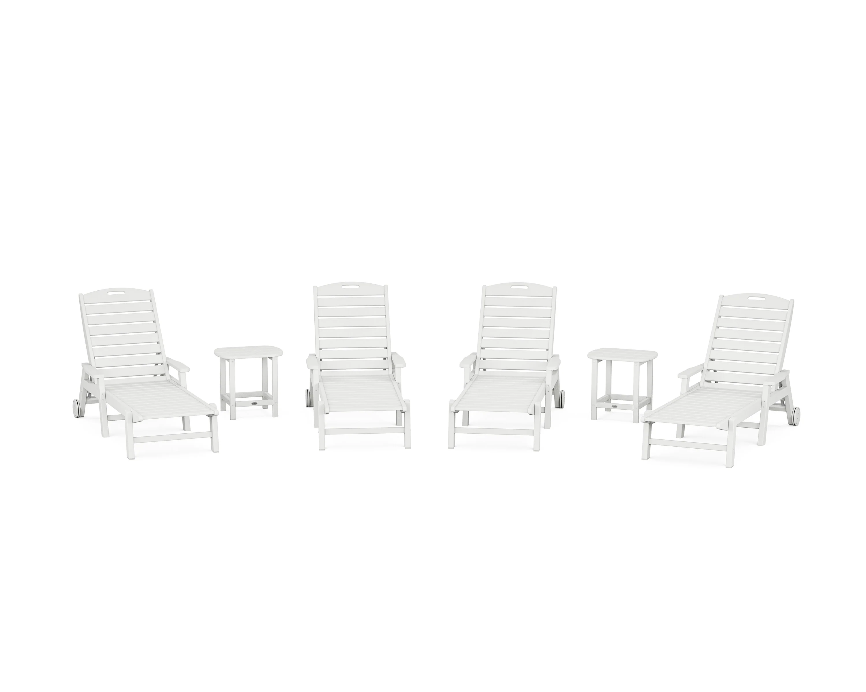 Nautical Chaise 6-Piece Set with Arms & Wheels - Image 4