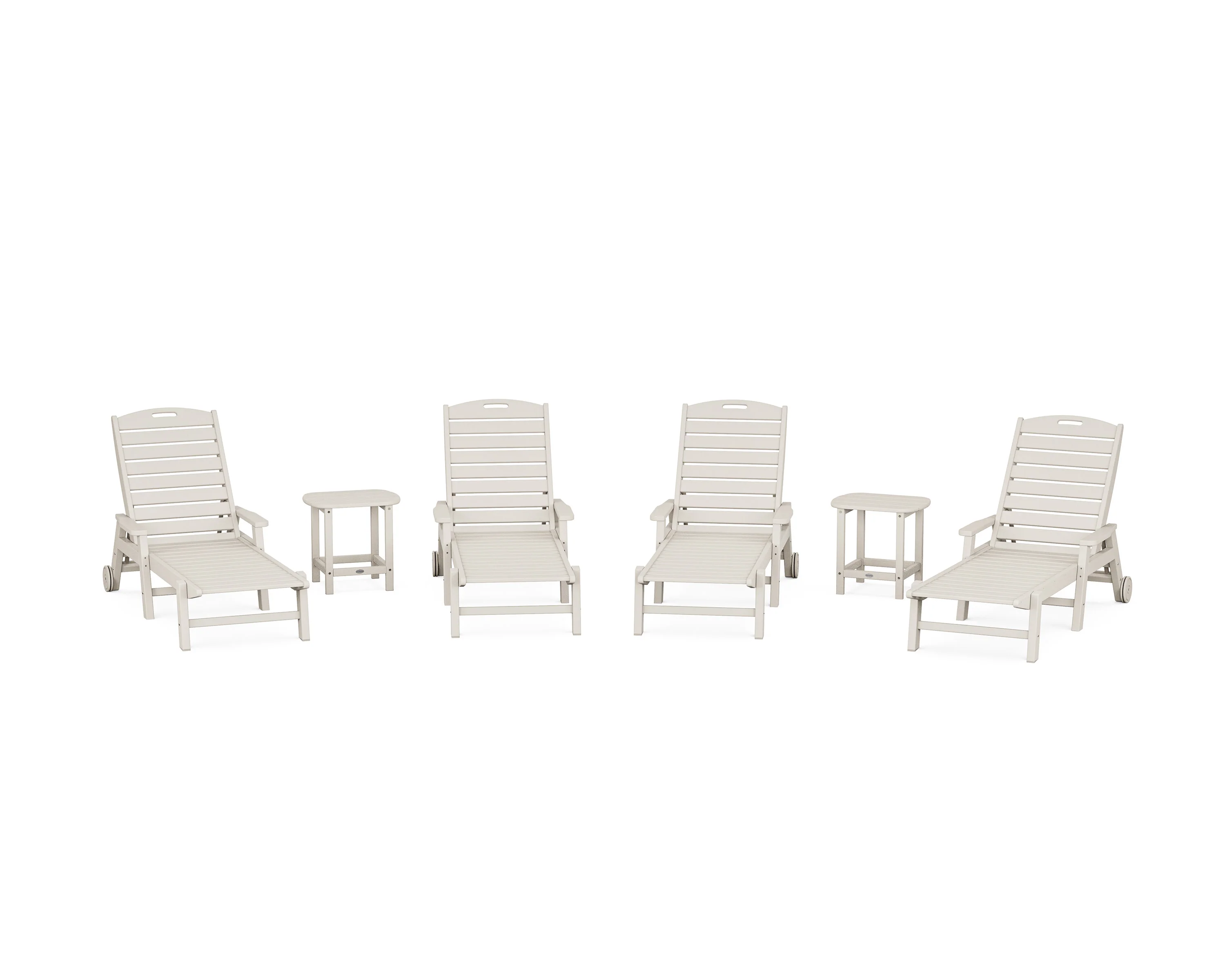 Nautical Chaise 6-Piece Set with Arms & Wheels - Image 5