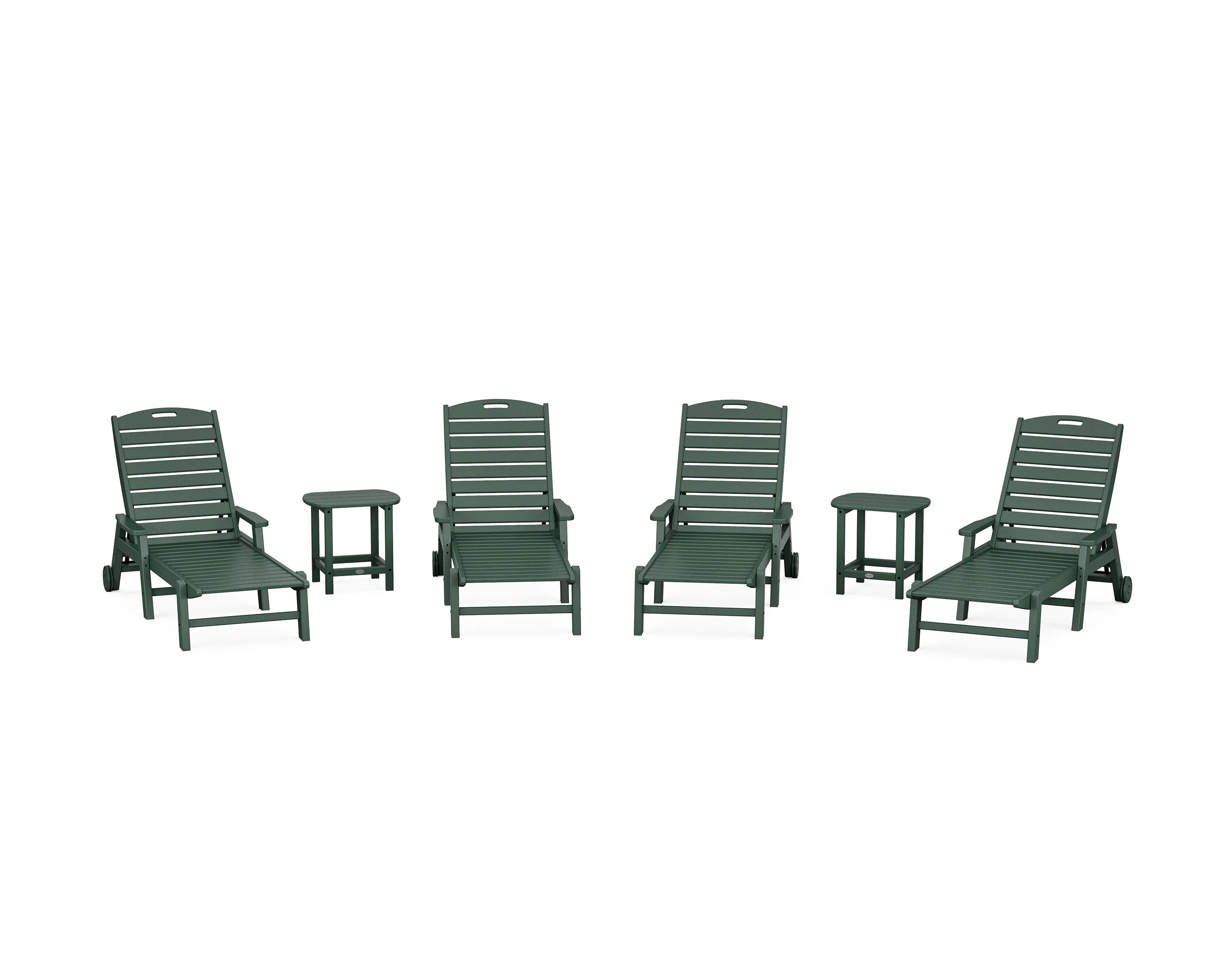 Nautical Chaise 6-Piece Set with Arms & Wheels - Image 7