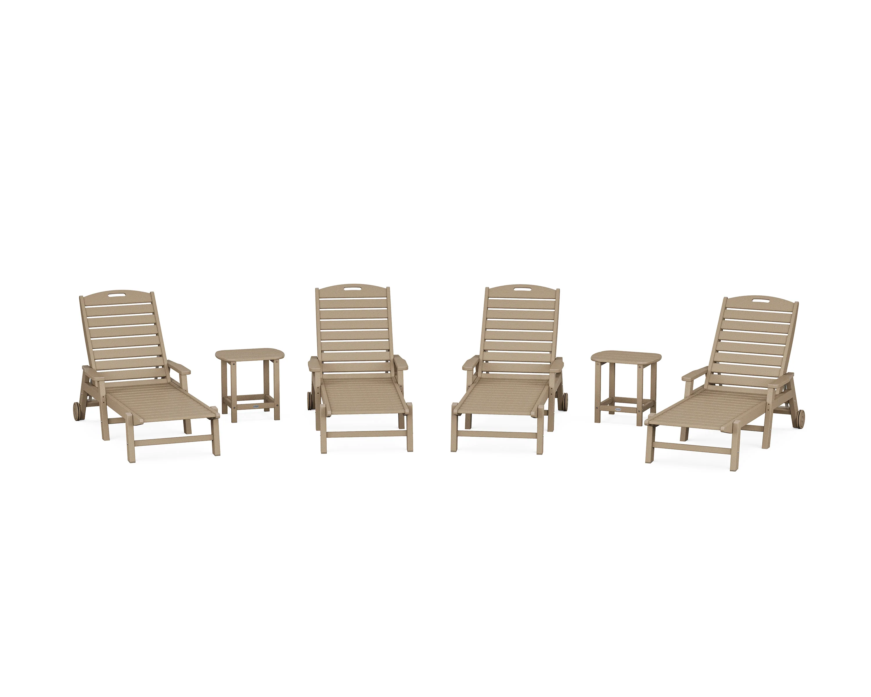 Nautical Chaise 6-Piece Set with Arms & Wheels - Image 8