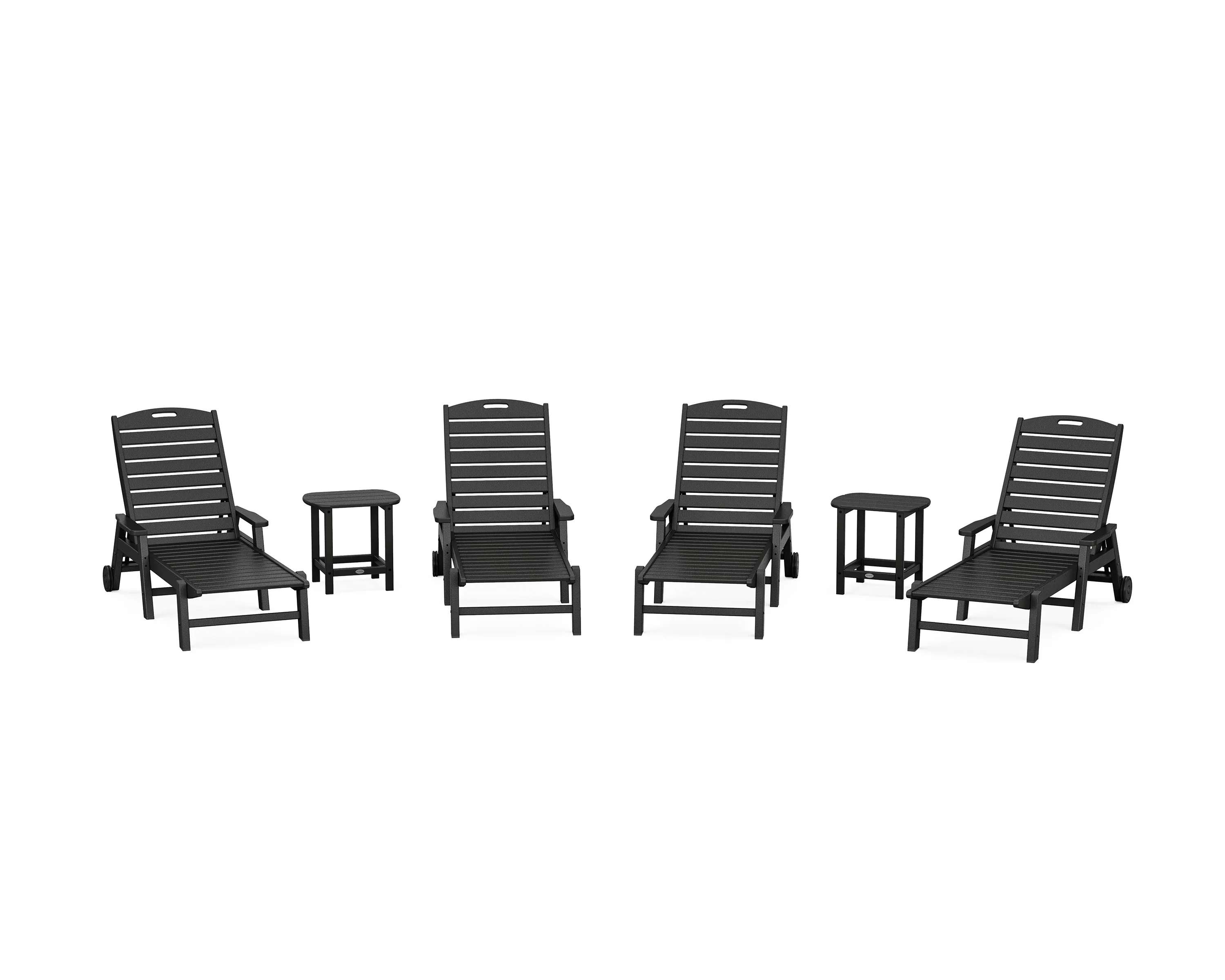 Nautical Chaise 6-Piece Set with Arms & Wheels - Image 9