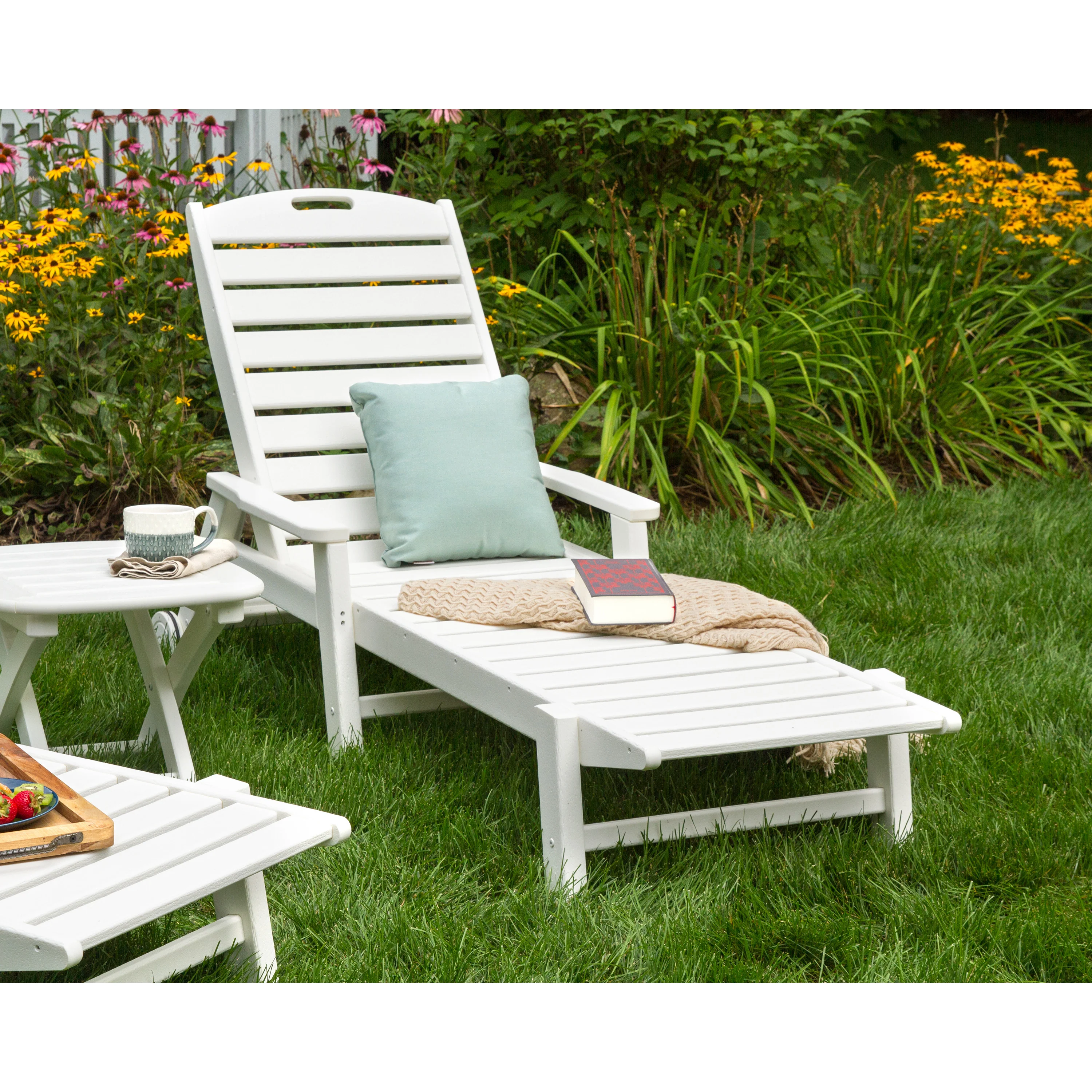 Nautical Chaise with Arms & Wheels - Image 10