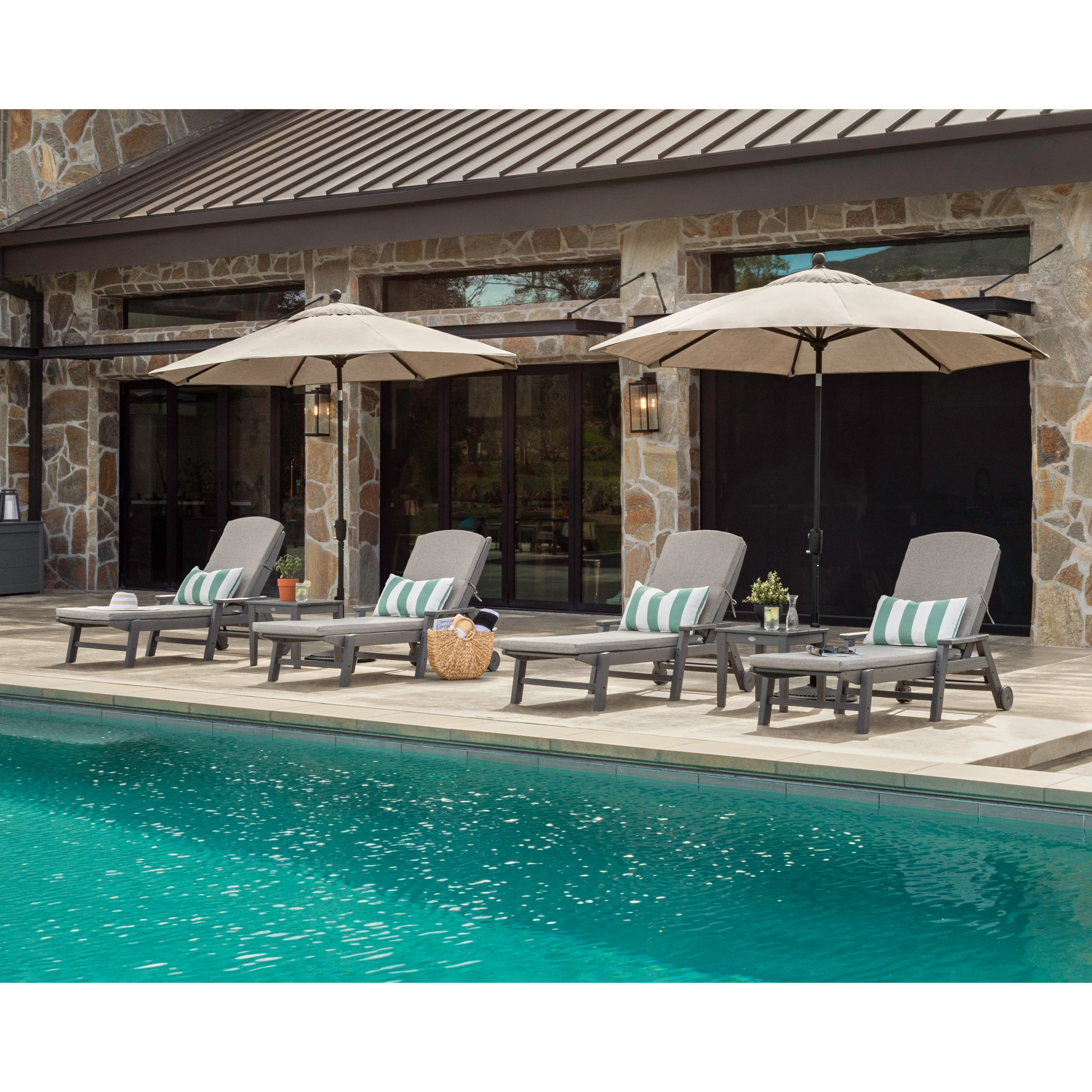 Nautical Chaise with Arms & Wheels - Image 8