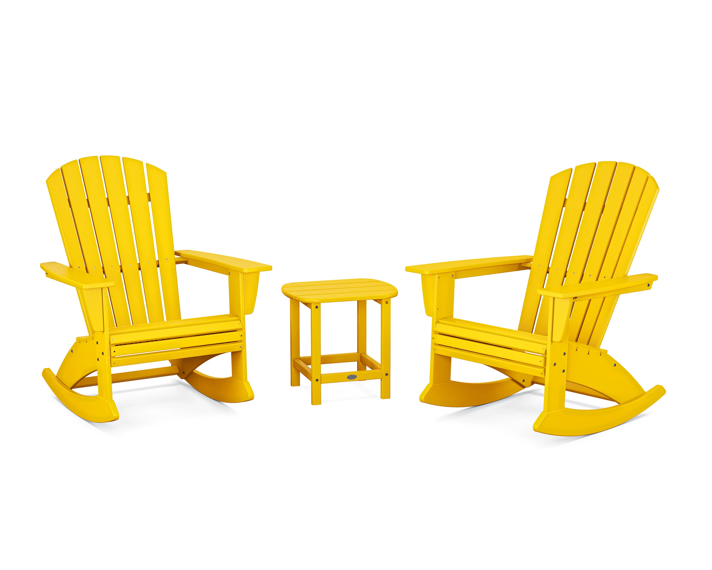 Nautical Curveback 3-Piece Adirondack Rocking Chair Set - Image 12