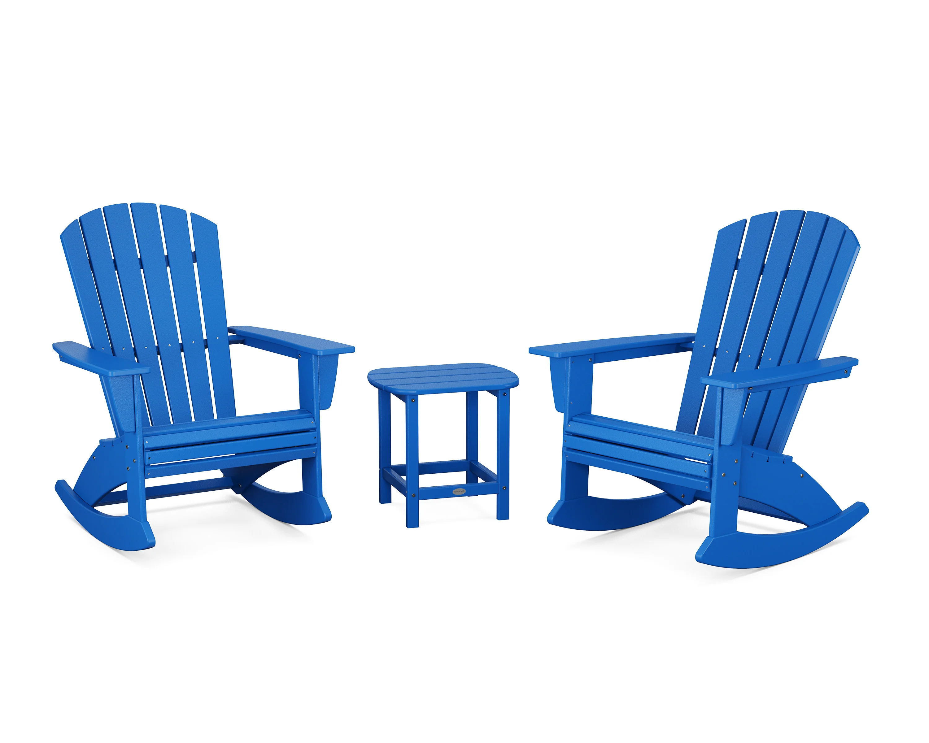 Nautical Curveback 3-Piece Adirondack Rocking Chair Set - Image 15