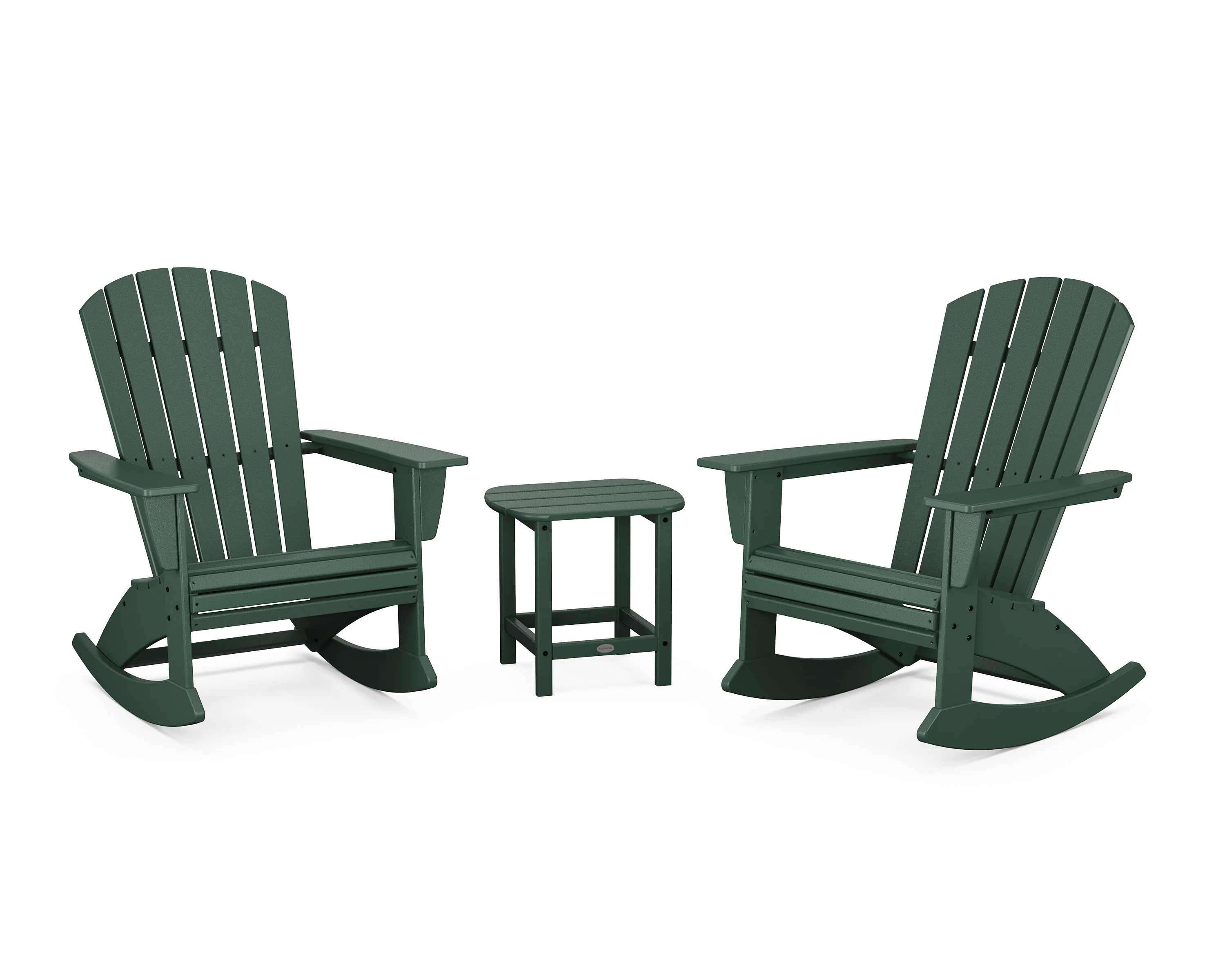 Nautical Curveback 3-Piece Adirondack Rocking Chair Set - Image 3