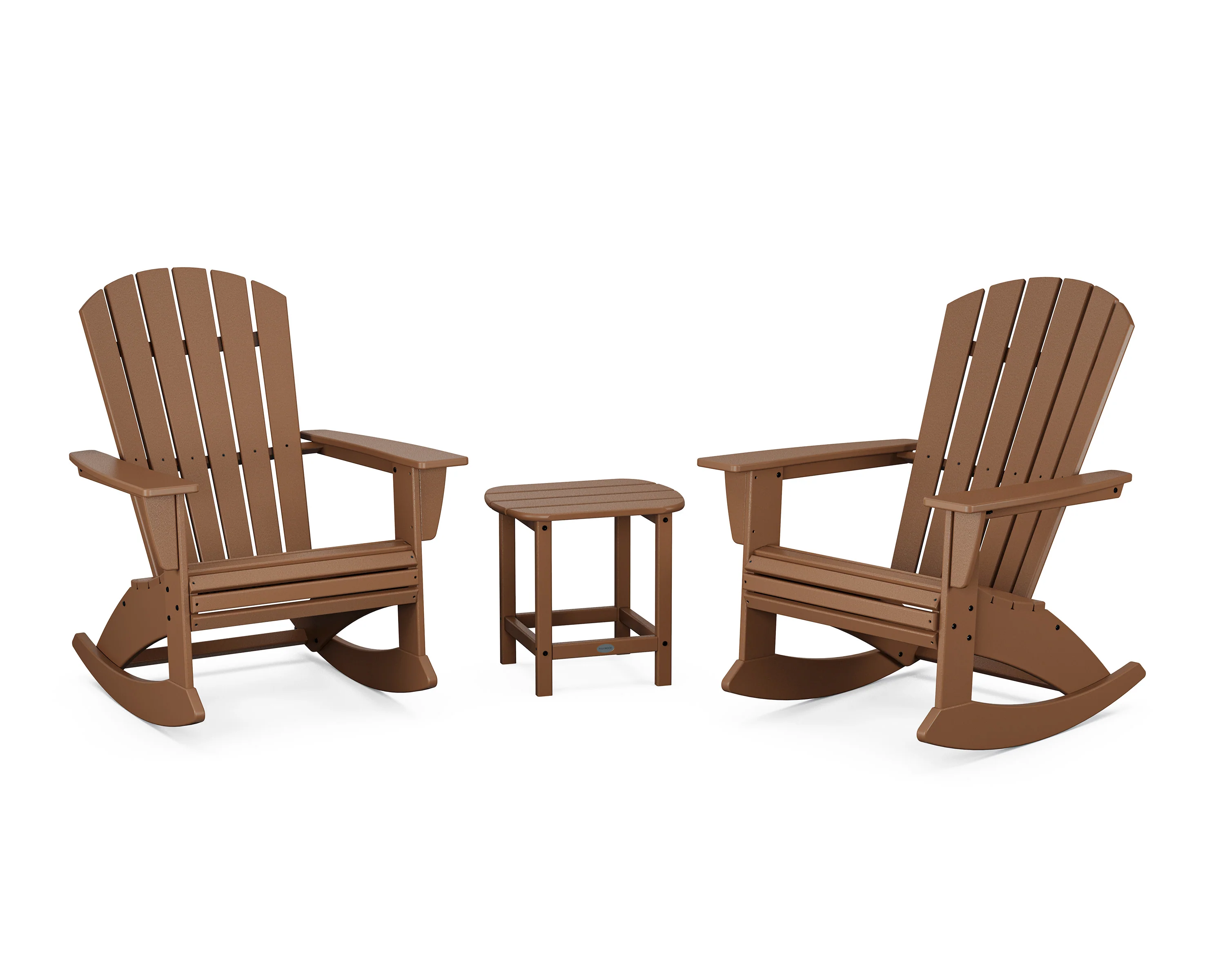 Nautical Curveback 3-Piece Adirondack Rocking Chair Set - Image 4