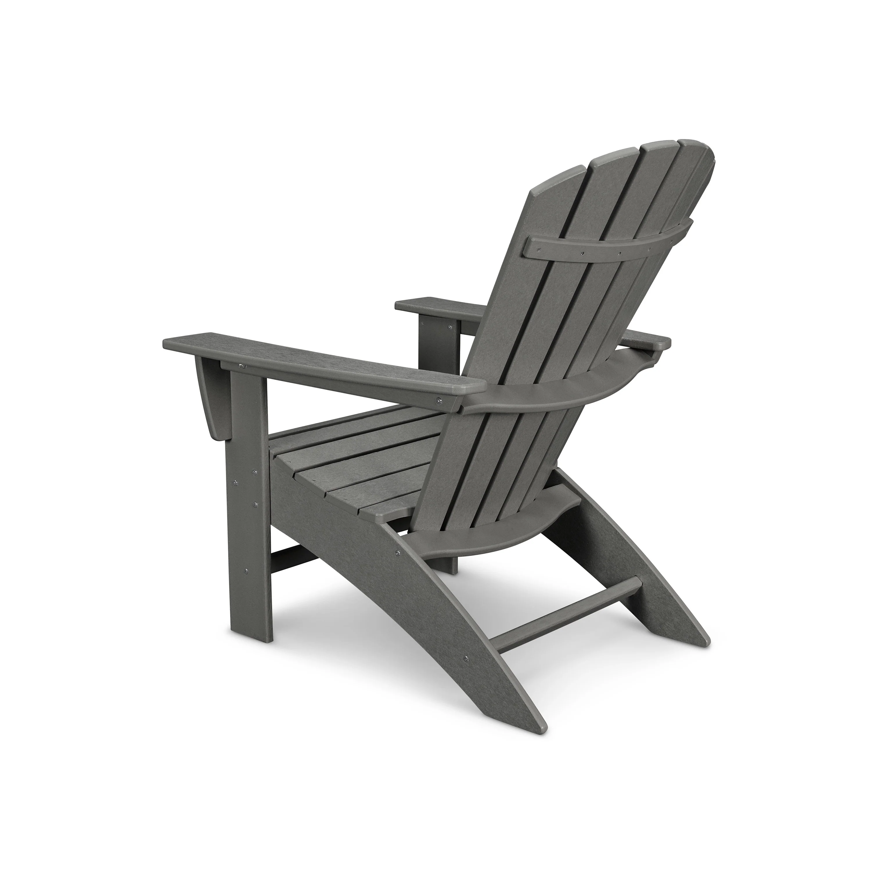Nautical Curveback Adirondack 5-Piece Conversation Set with Fire Pit Table - Image 2