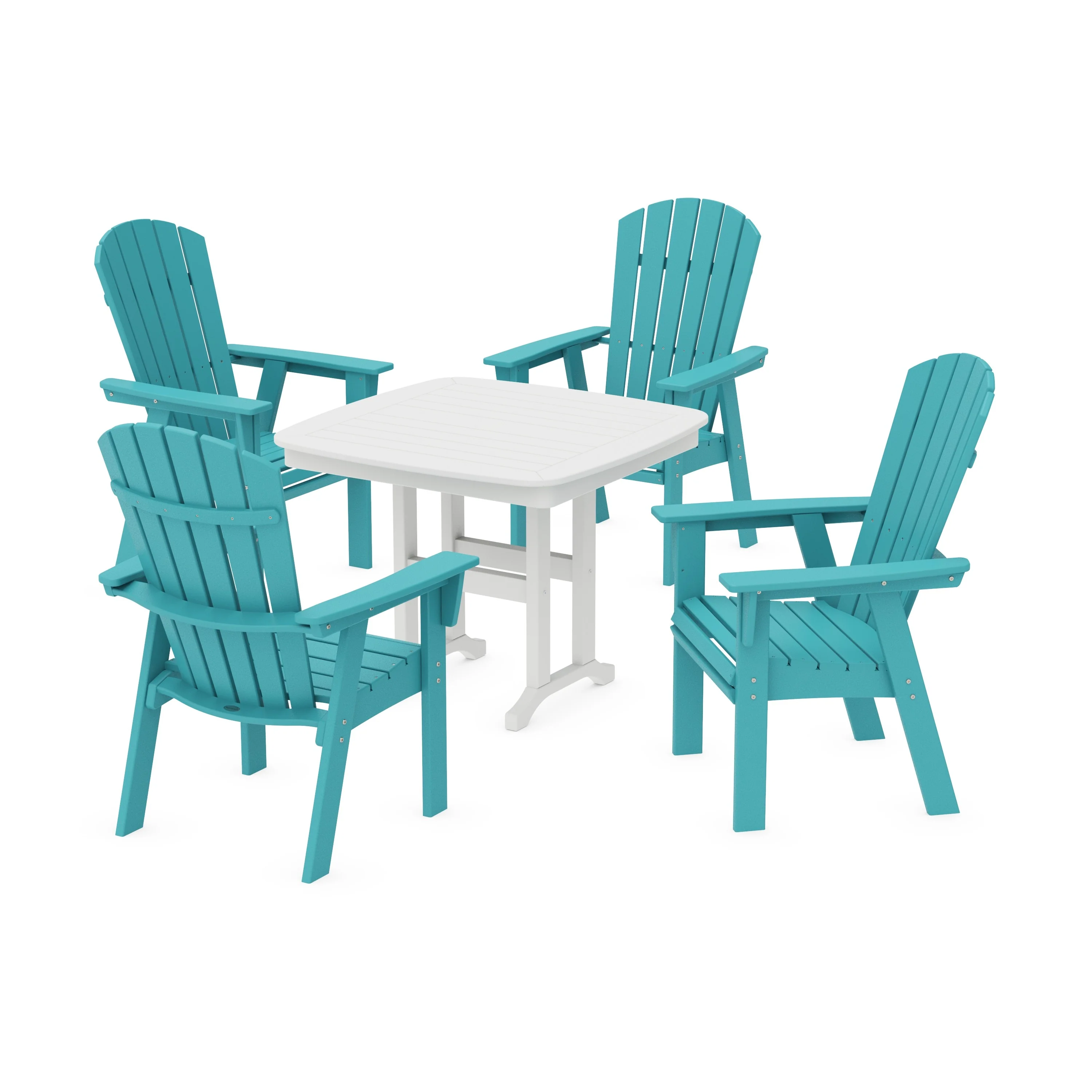 Nautical Curveback Adirondack 5-Piece Dining Set - Image 17