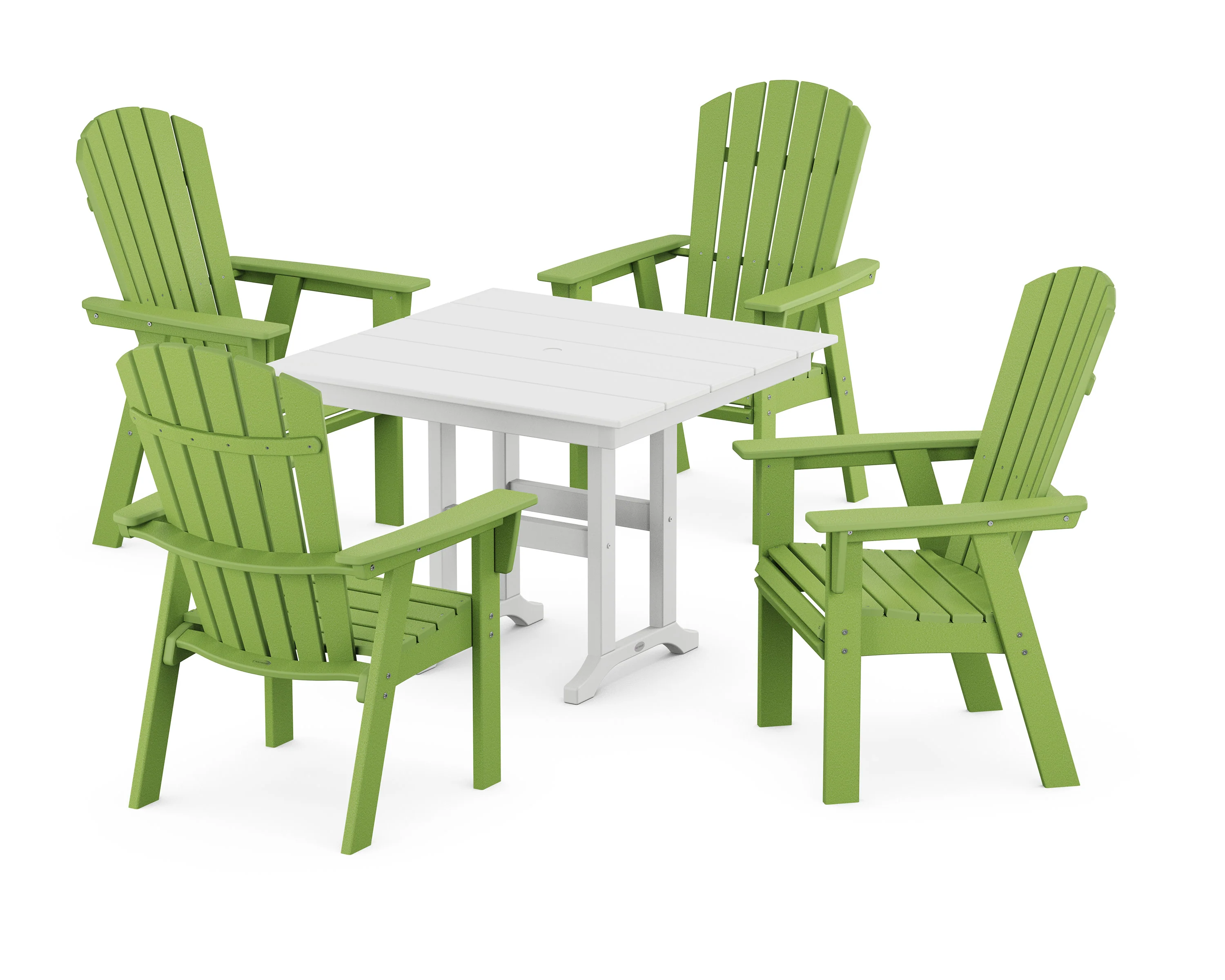Nautical Curveback Adirondack 5-Piece Farmhouse Dining Set - Image 13