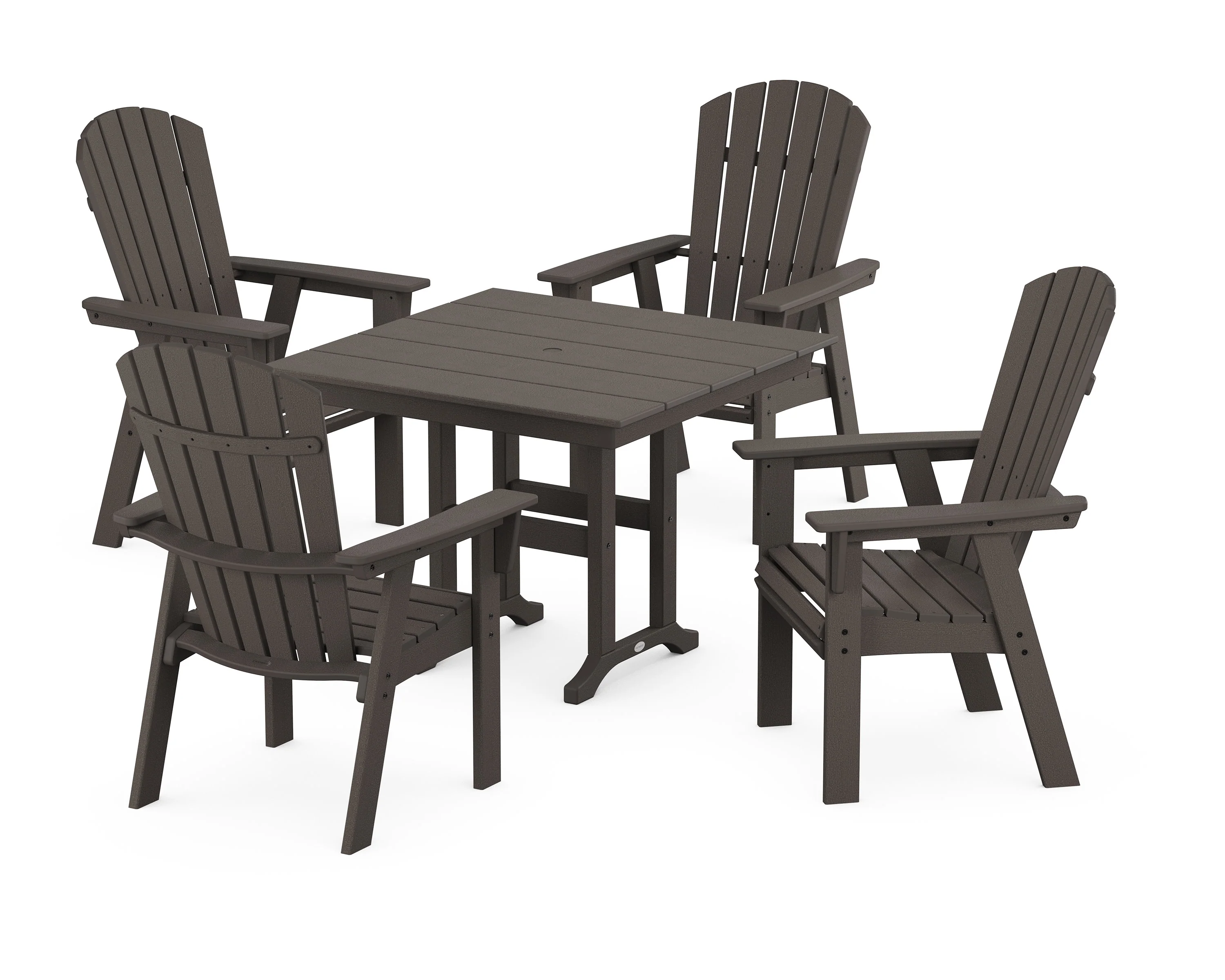 Nautical Curveback Adirondack 5-Piece Farmhouse Dining Set - Image 14