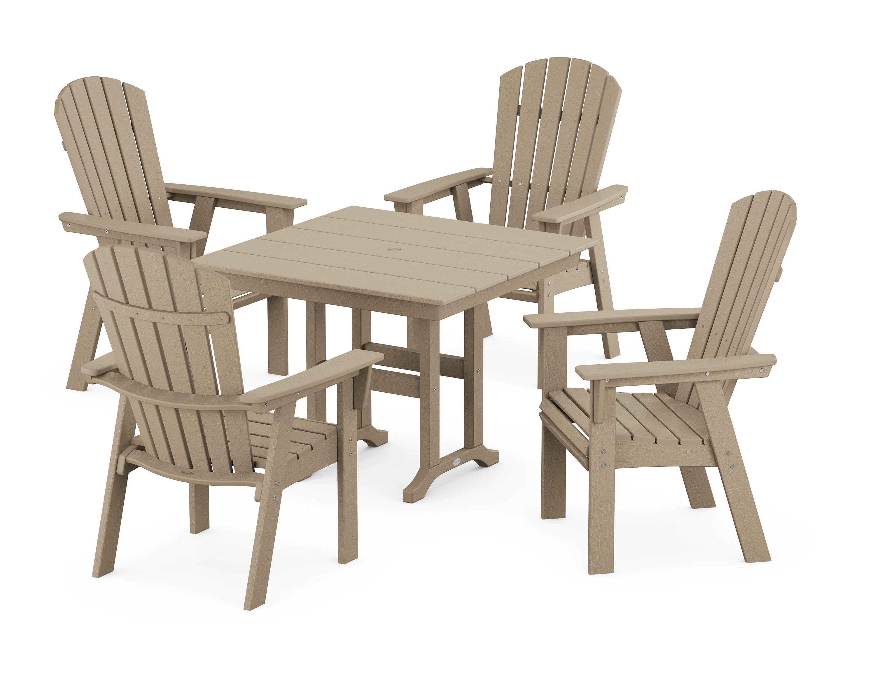 Nautical Curveback Adirondack 5-Piece Farmhouse Dining Set - Image 15