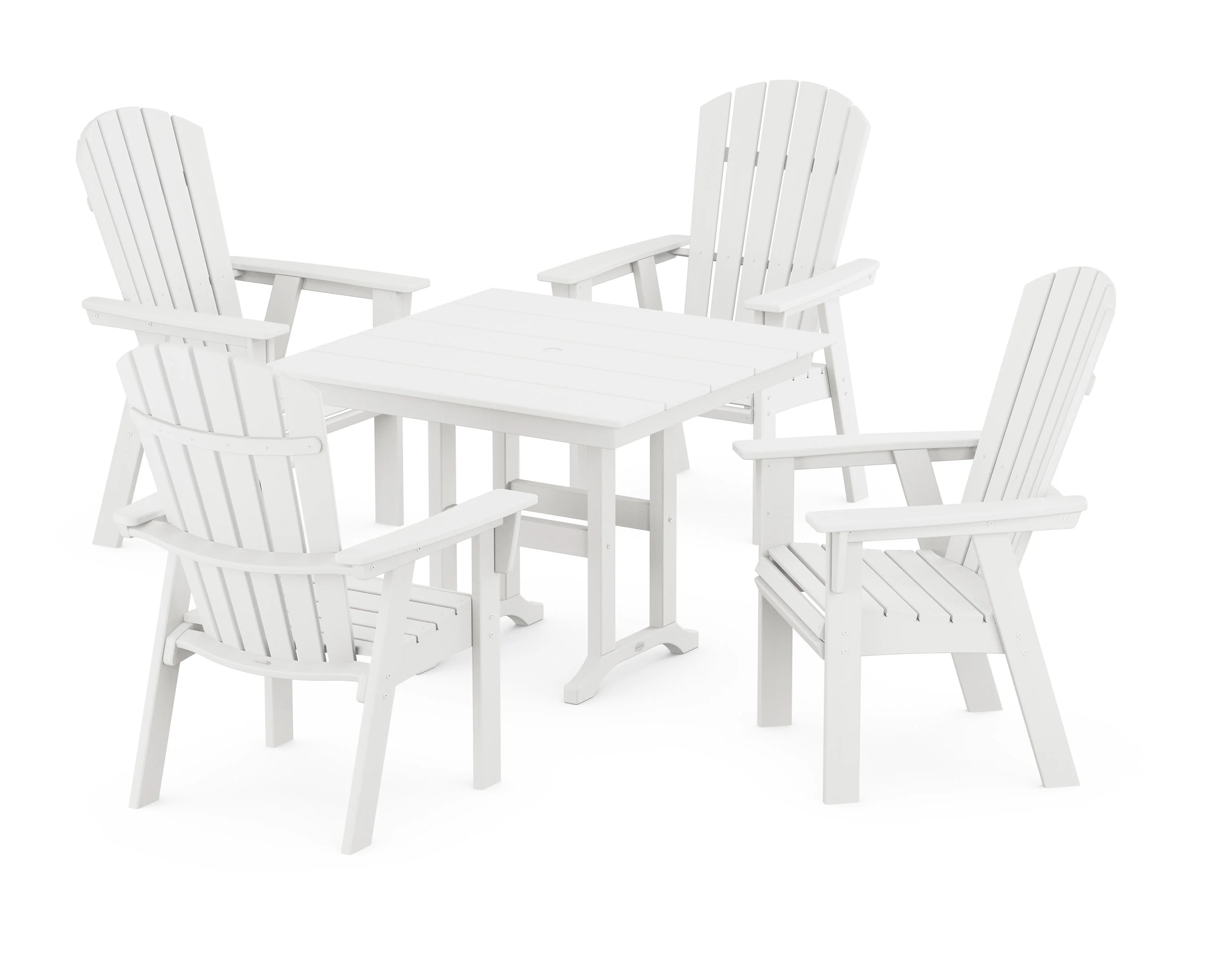 Nautical Curveback Adirondack 5-Piece Farmhouse Dining Set - Image 16