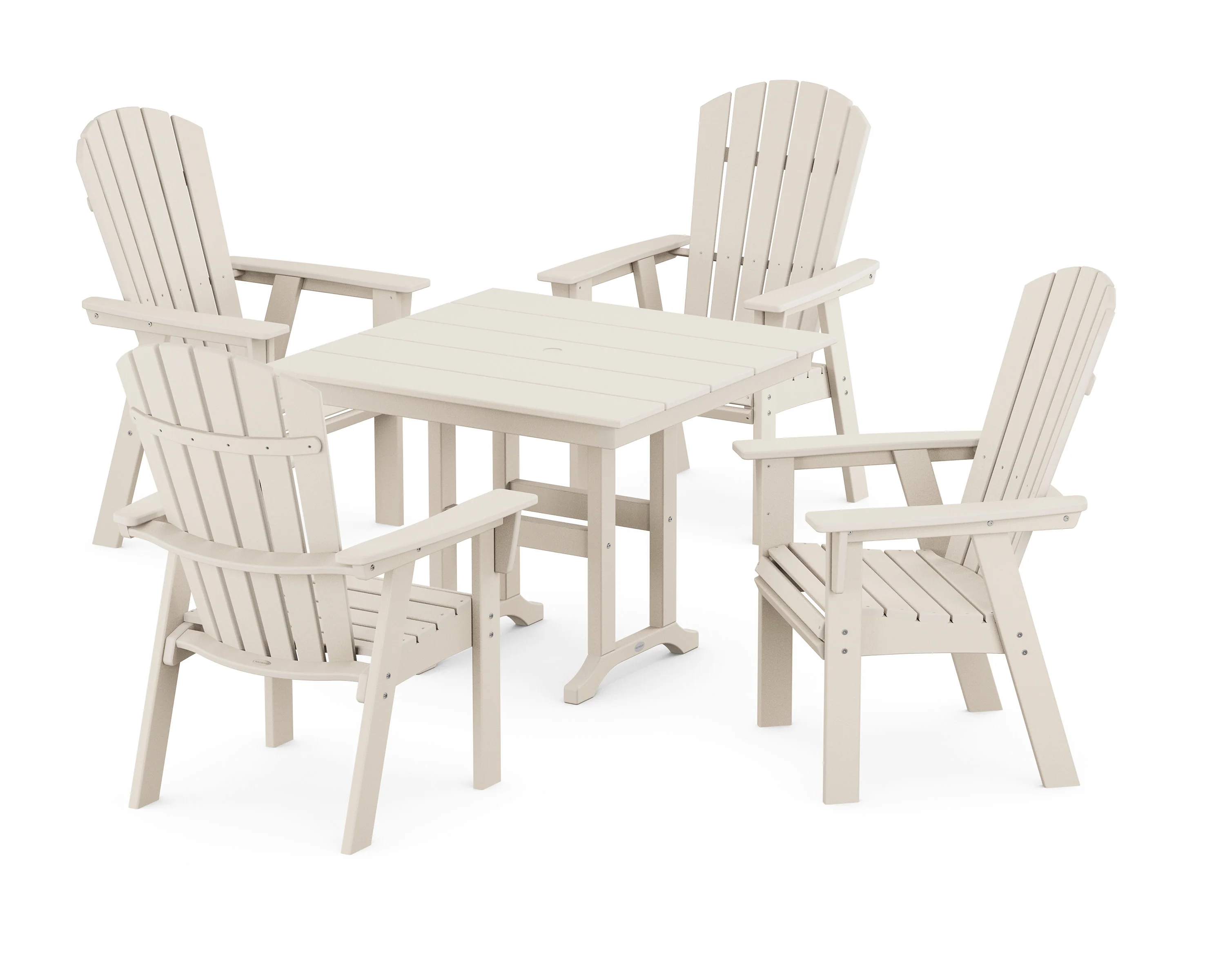 Nautical Curveback Adirondack 5-Piece Farmhouse Dining Set - Image 18