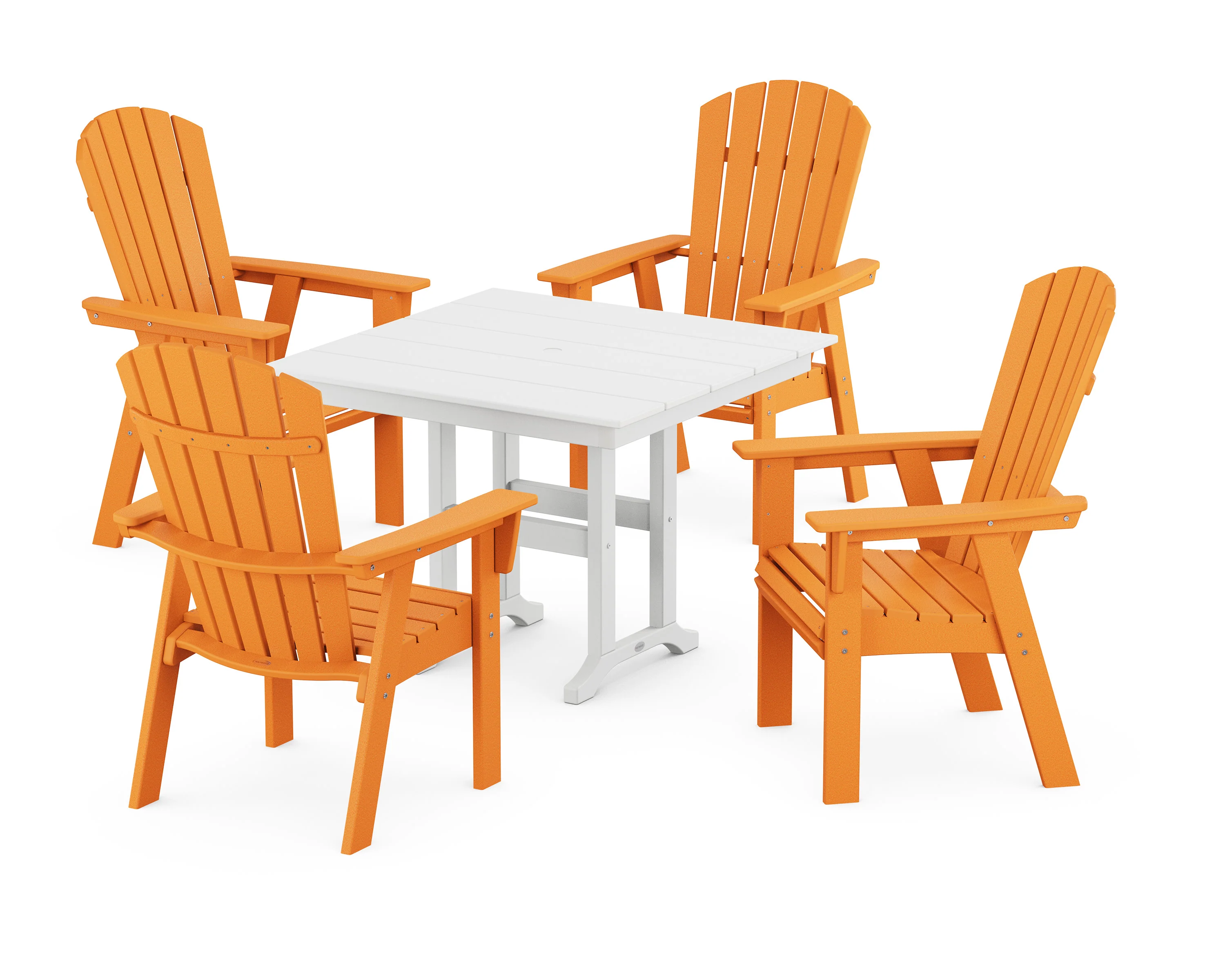 Nautical Curveback Adirondack 5-Piece Farmhouse Dining Set - Image 4