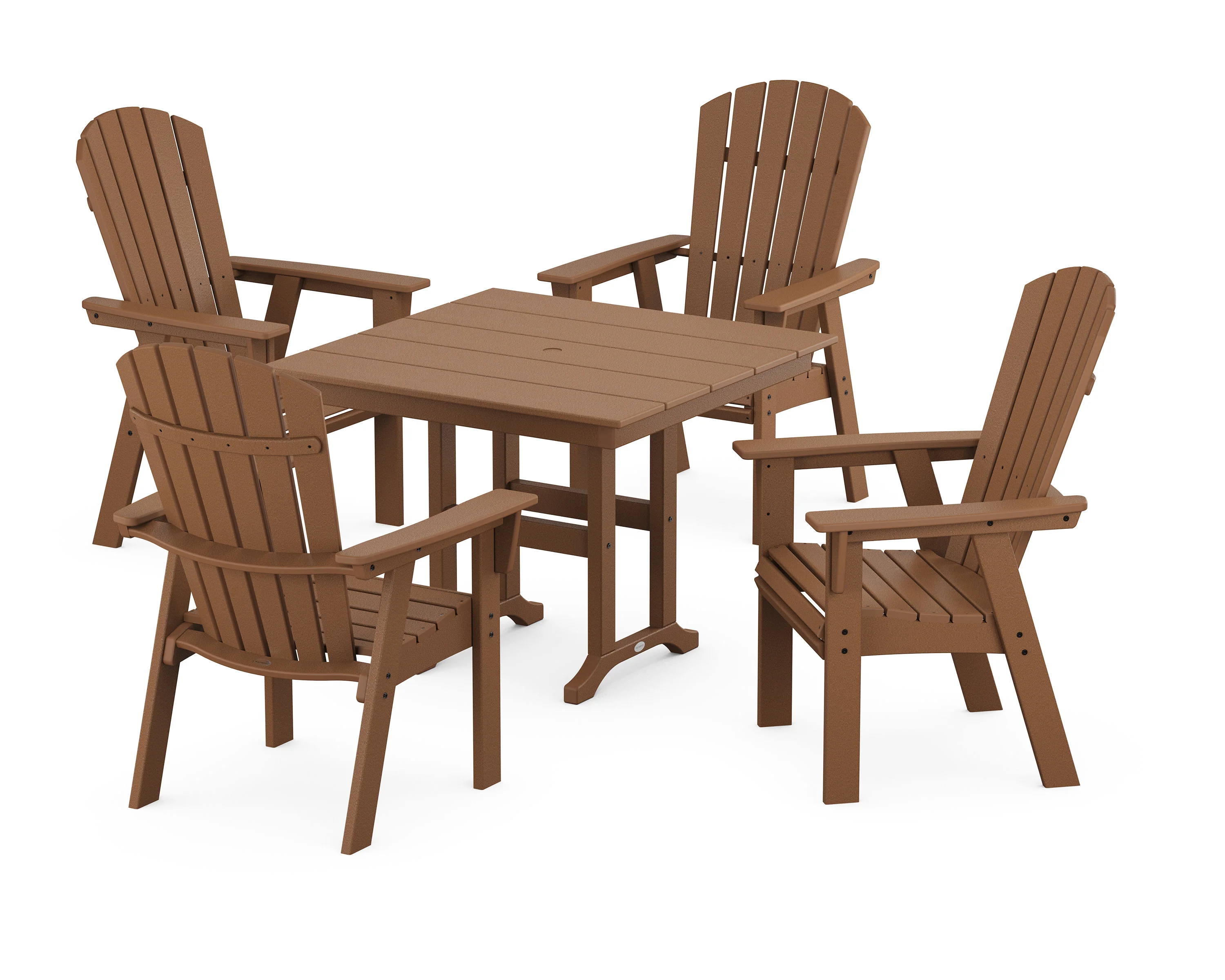 Nautical Curveback Adirondack 5-Piece Farmhouse Dining Set - Image 6