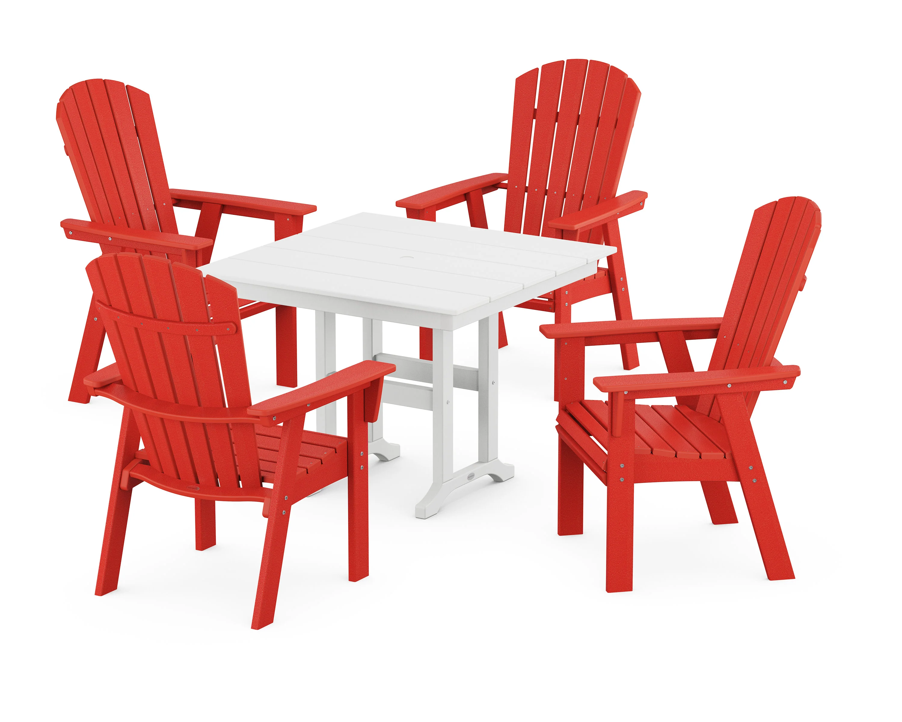Nautical Curveback Adirondack 5-Piece Farmhouse Dining Set - Image 7