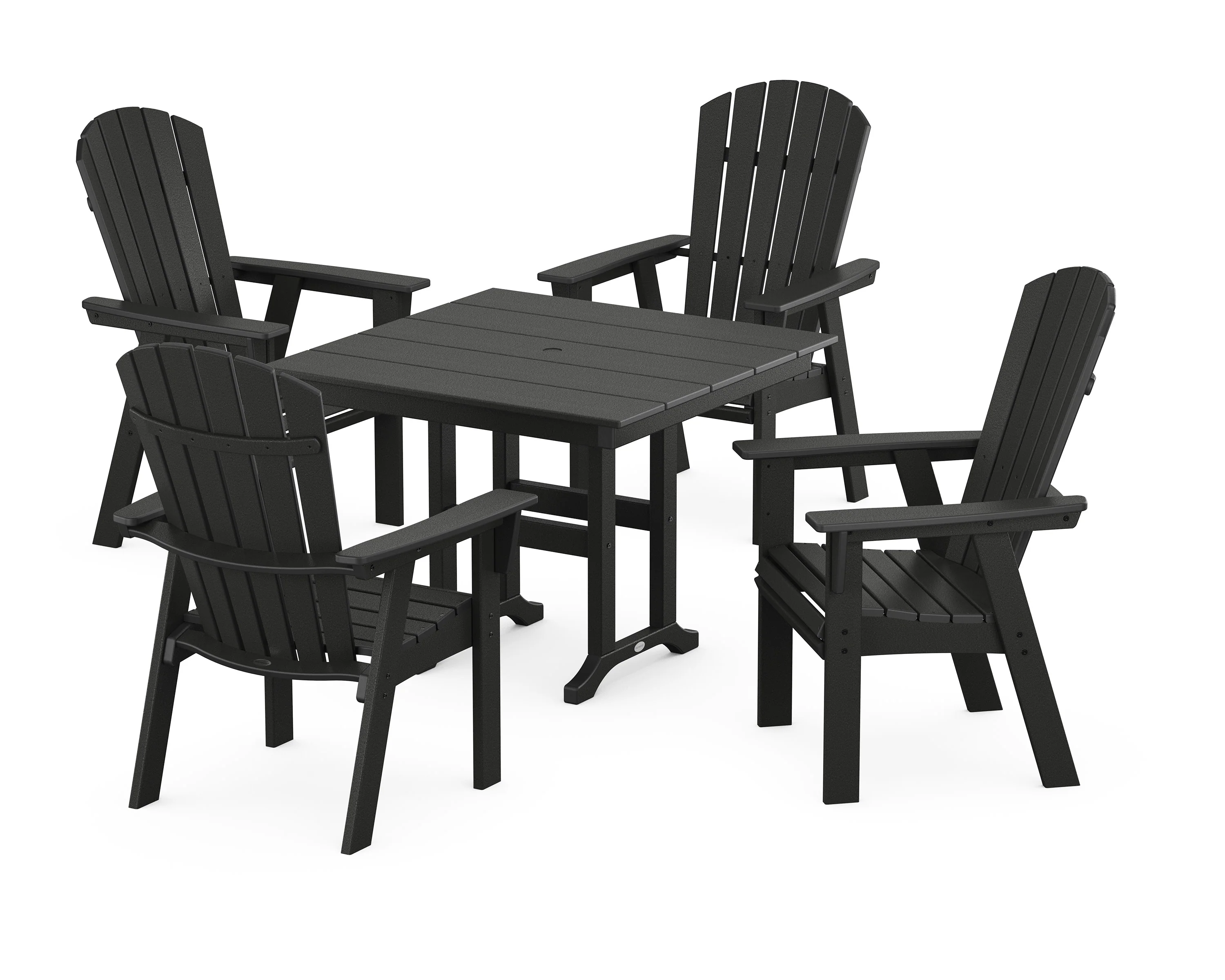 Nautical Curveback Adirondack 5-Piece Farmhouse Dining Set - Image 8