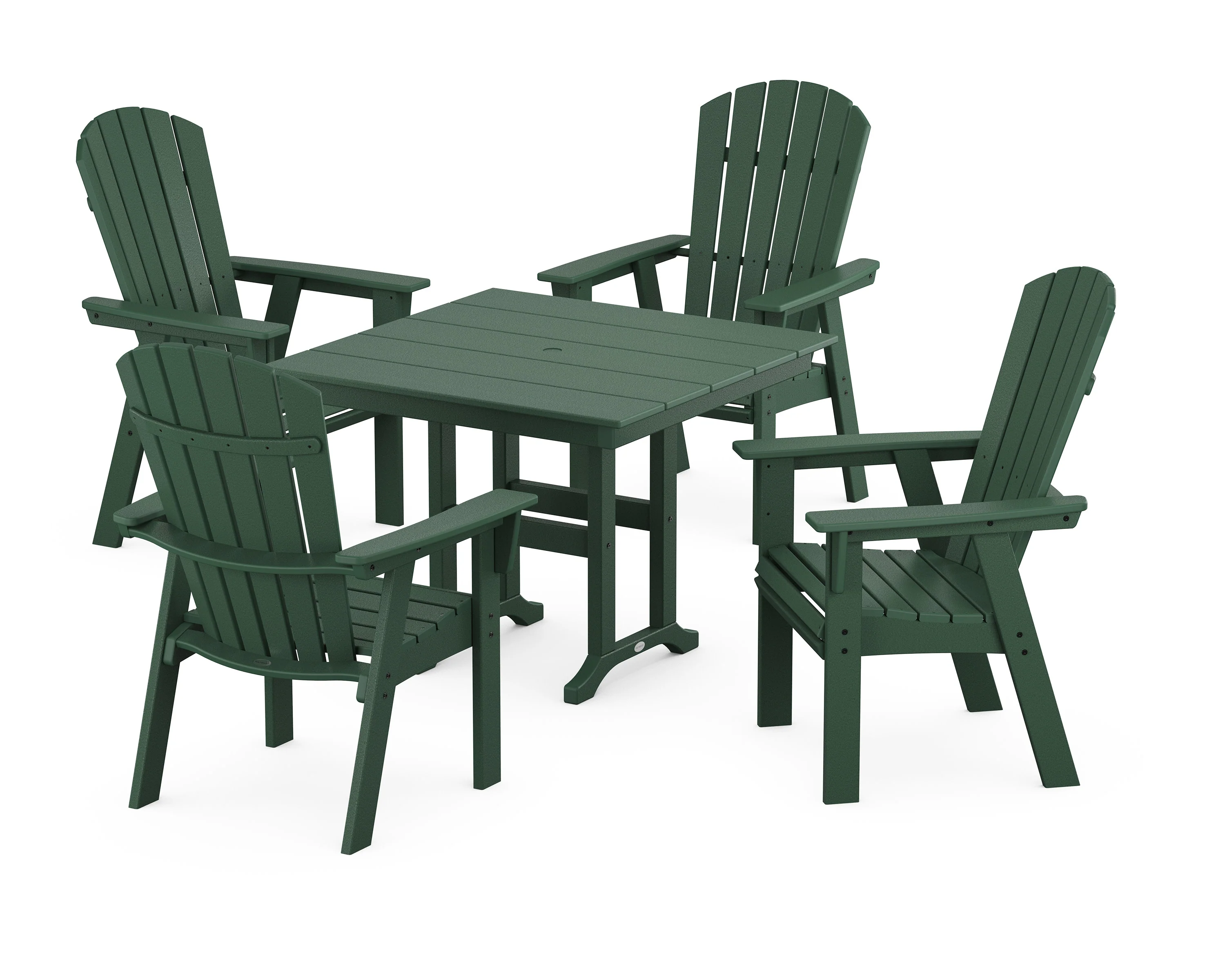 Nautical Curveback Adirondack 5-Piece Farmhouse Dining Set - Image 9
