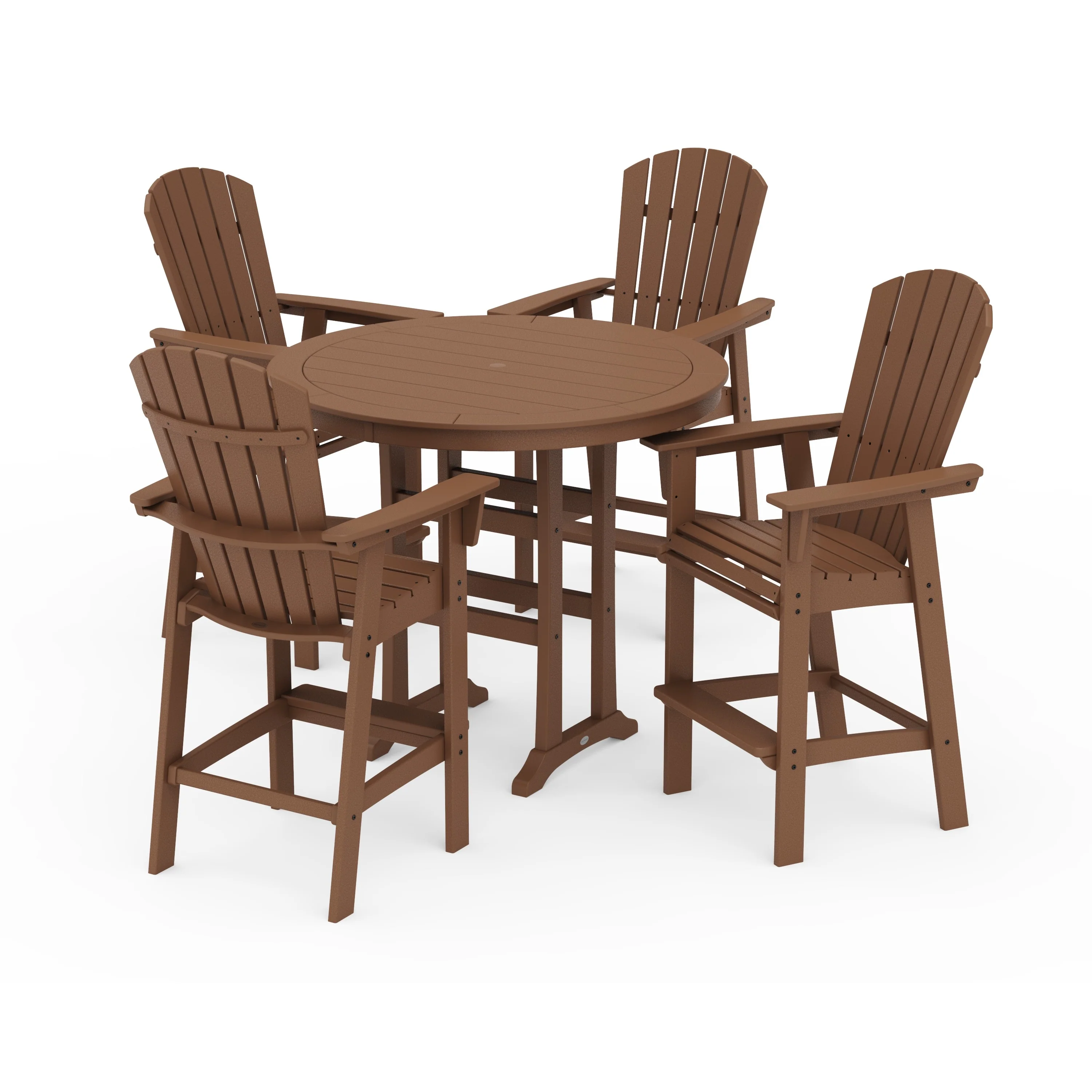 Nautical Curveback Adirondack 5-Piece Round Trestle Bar Set - Image 21