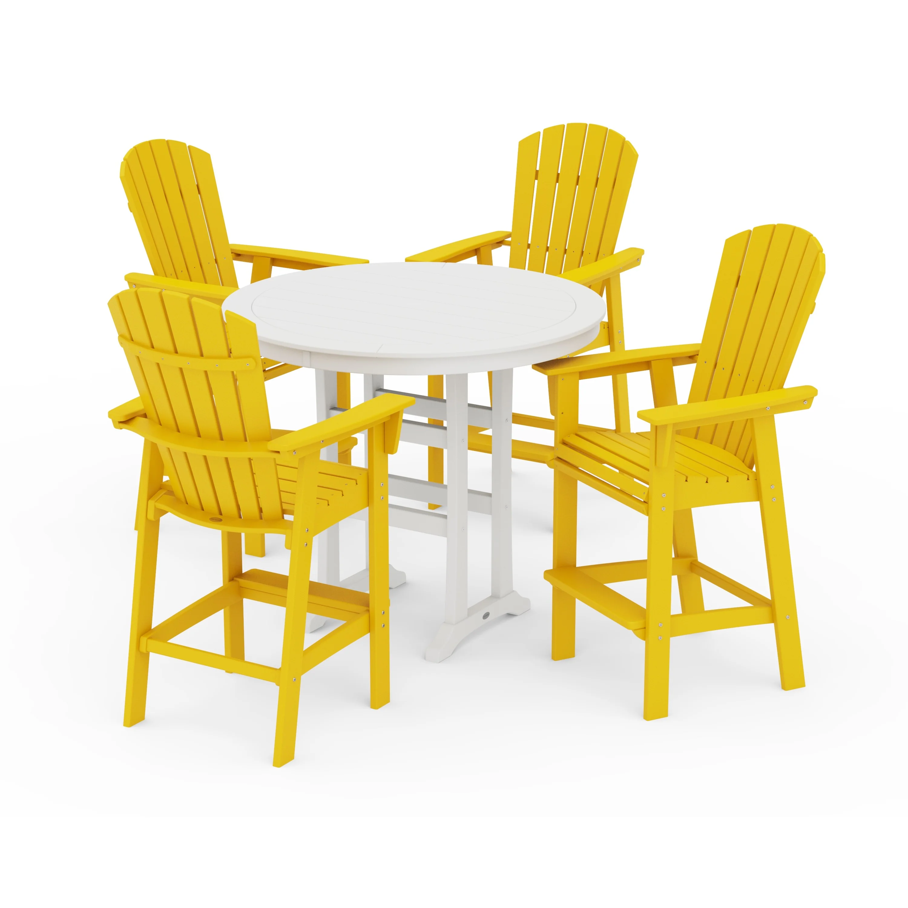 Nautical Curveback Adirondack 5-Piece Round Trestle Bar Set - Image 24