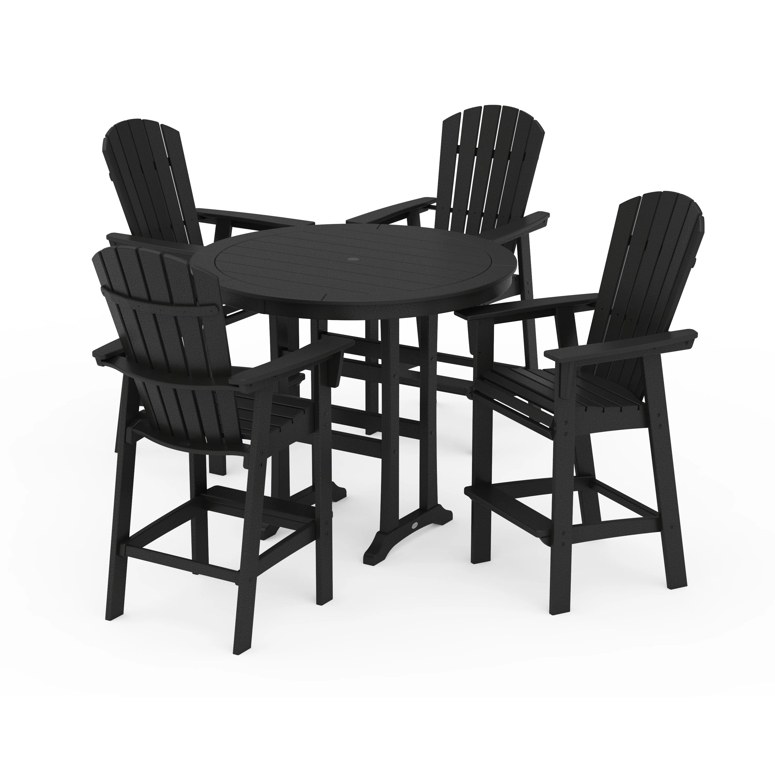 Nautical Curveback Adirondack 5-Piece Round Trestle Bar Set - Image 27