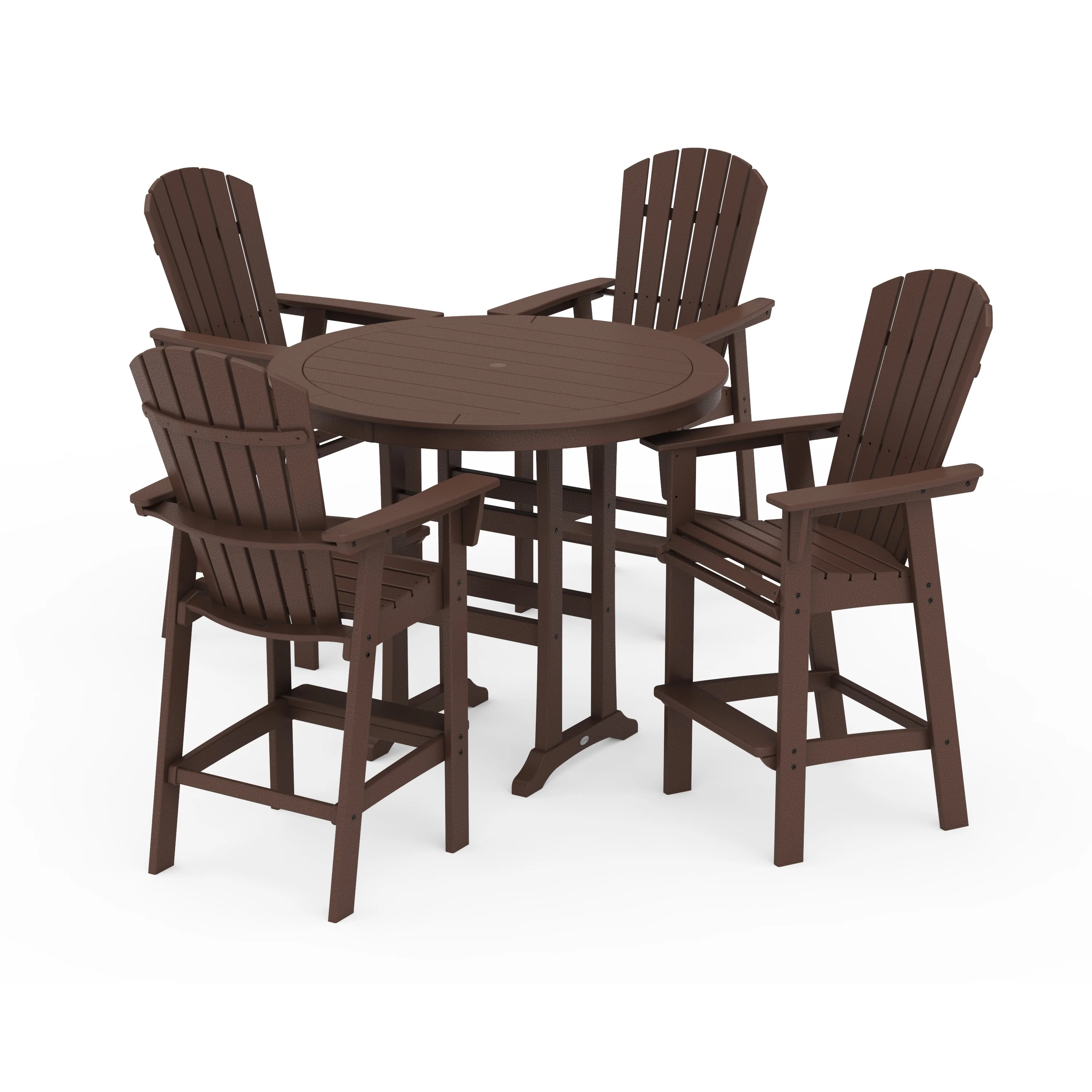 Nautical Curveback Adirondack 5-Piece Round Trestle Bar Set - Image 28