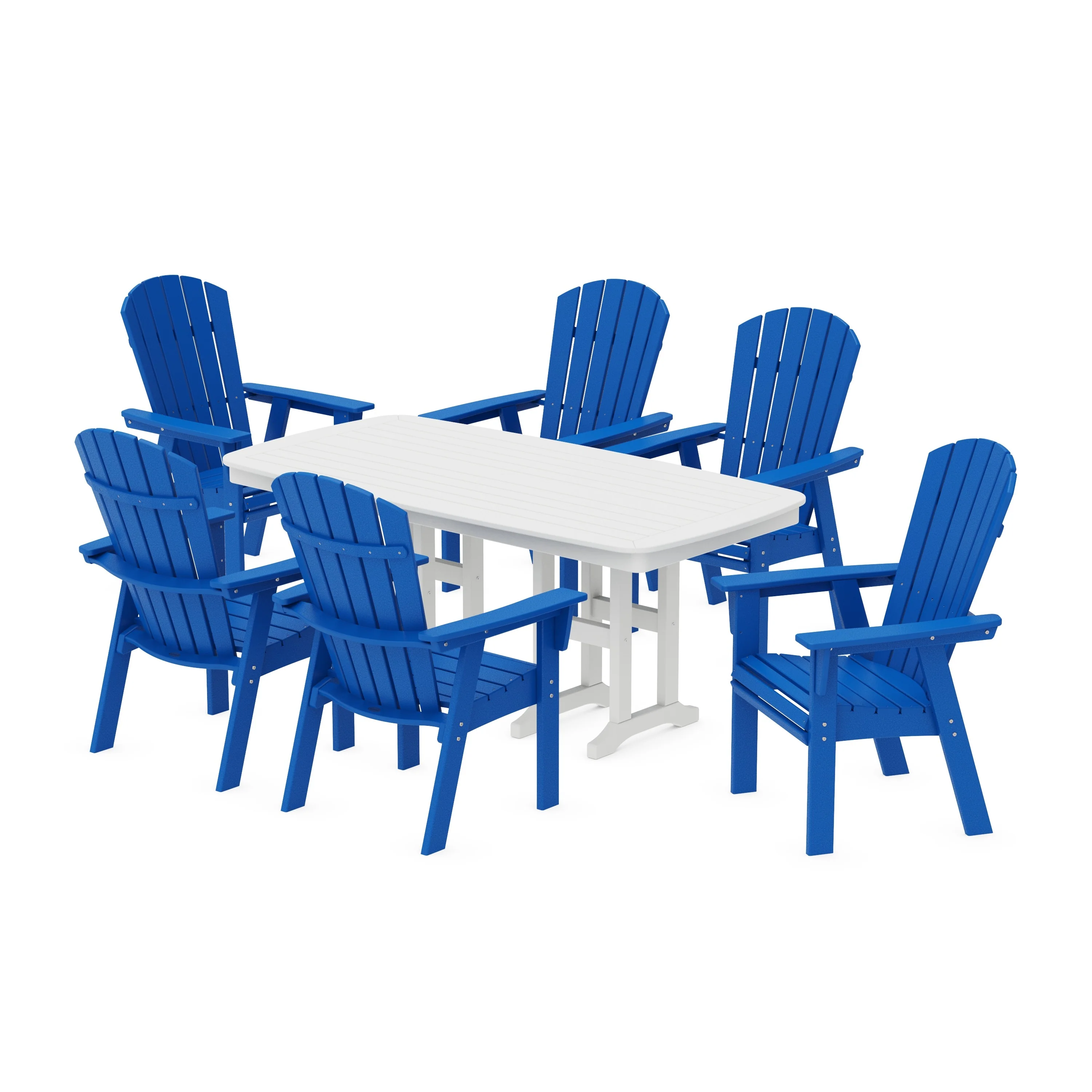 Nautical Curveback Adirondack 7-Piece Dining Set - Image 12
