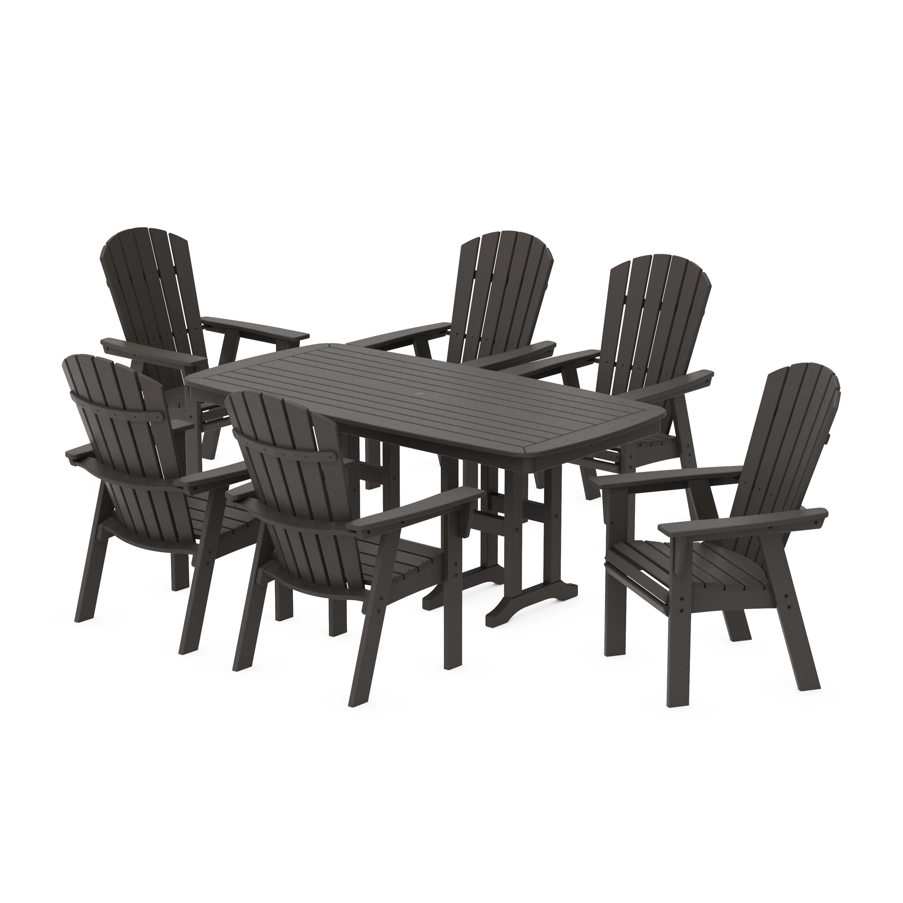 Nautical Curveback Adirondack 7-Piece Dining Set - Image 13