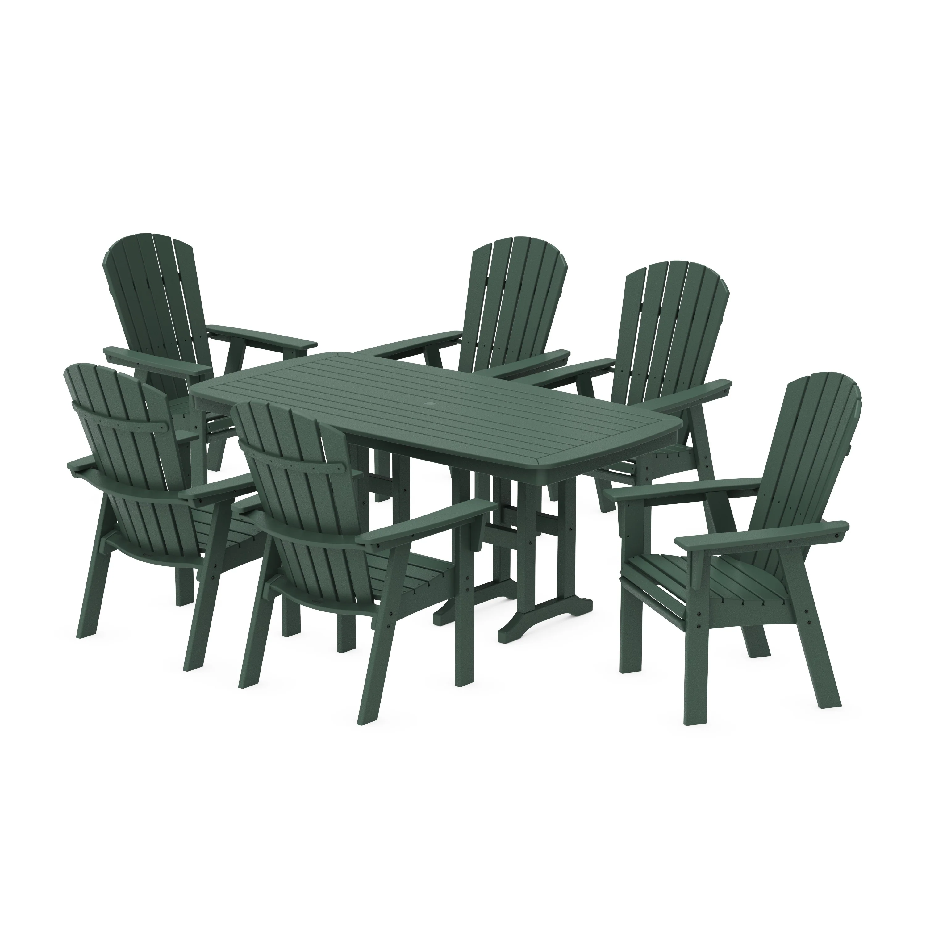 Nautical Curveback Adirondack 7-Piece Dining Set - Image 15
