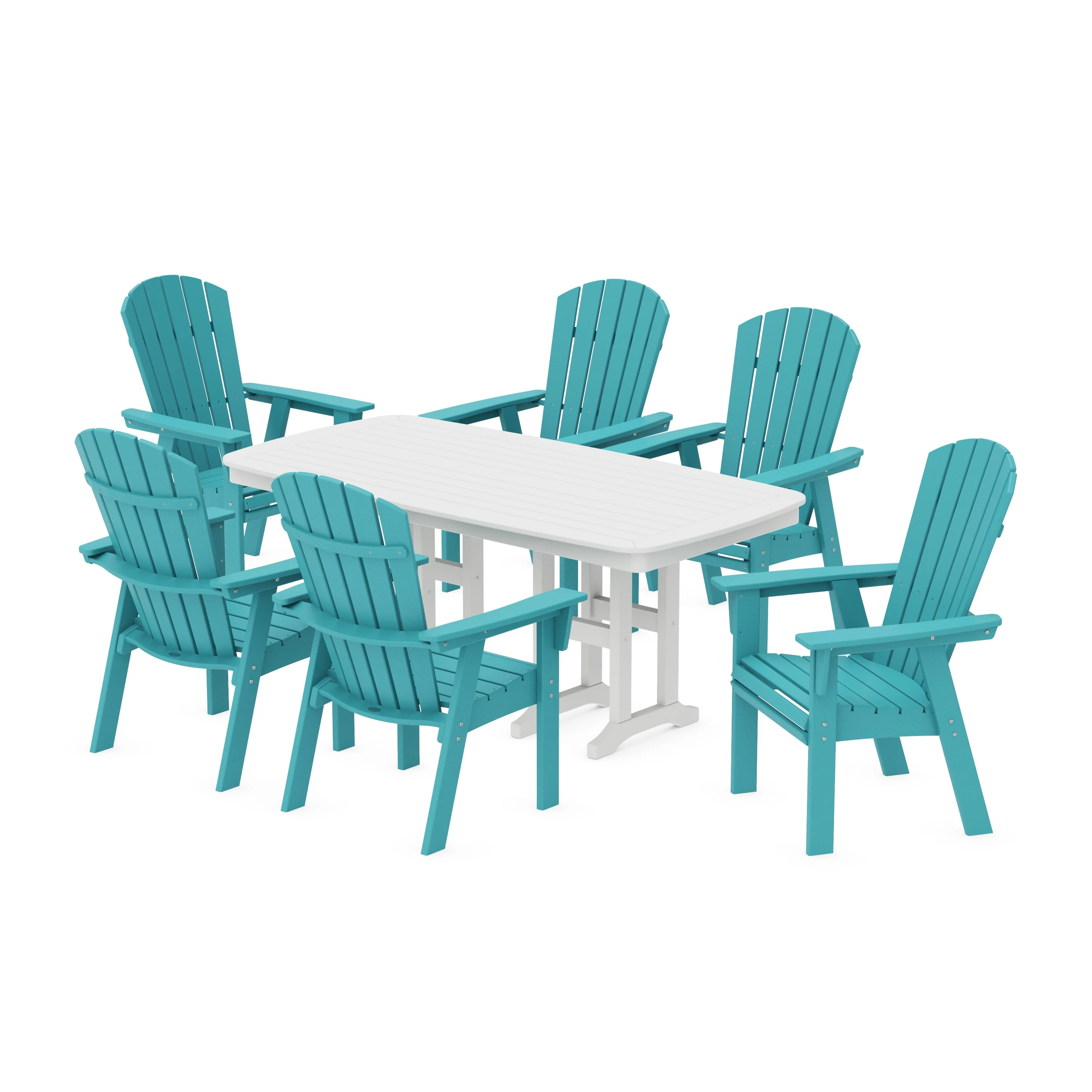 Nautical Curveback Adirondack 7-Piece Dining Set - Image 17