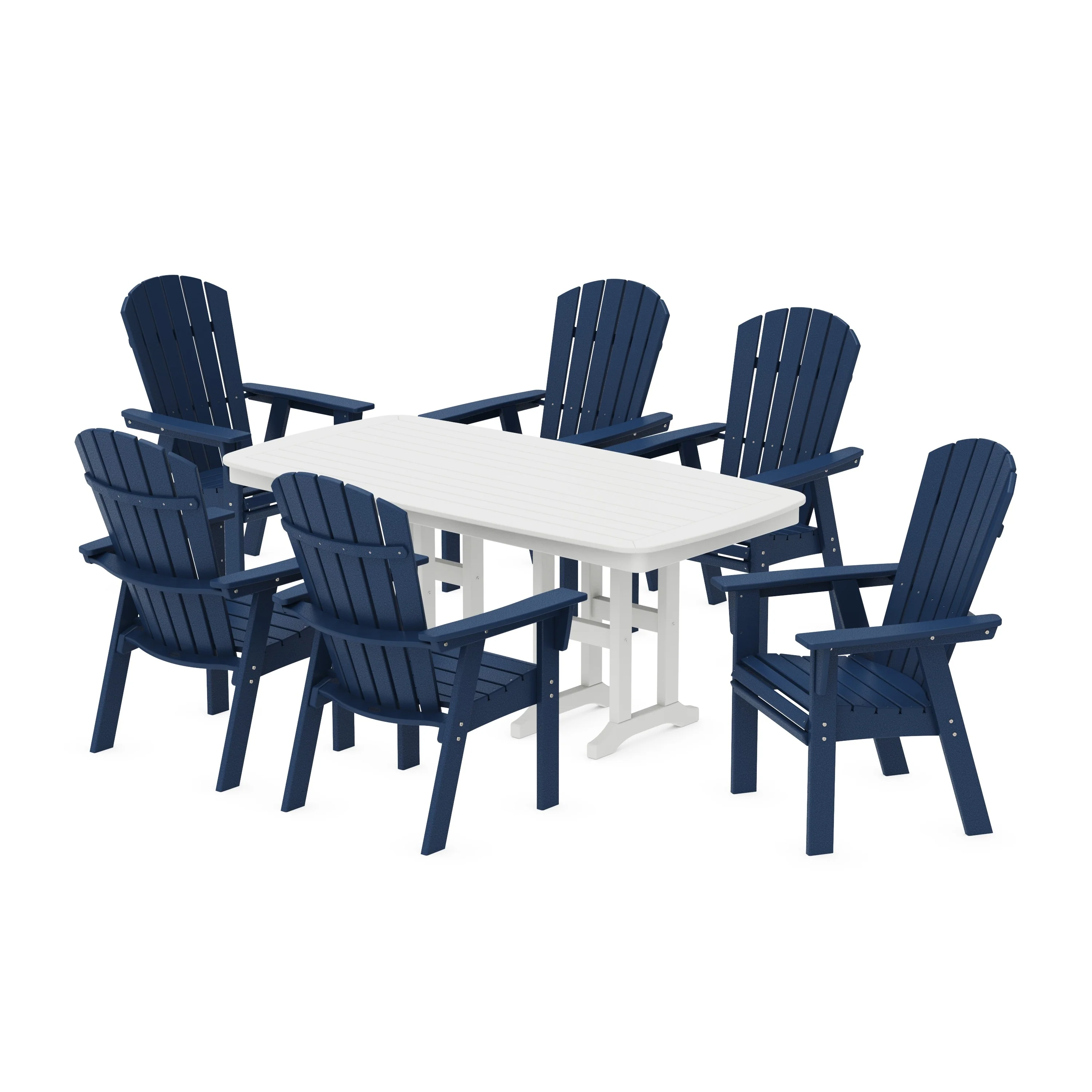 Nautical Curveback Adirondack 7-Piece Dining Set - Image 18