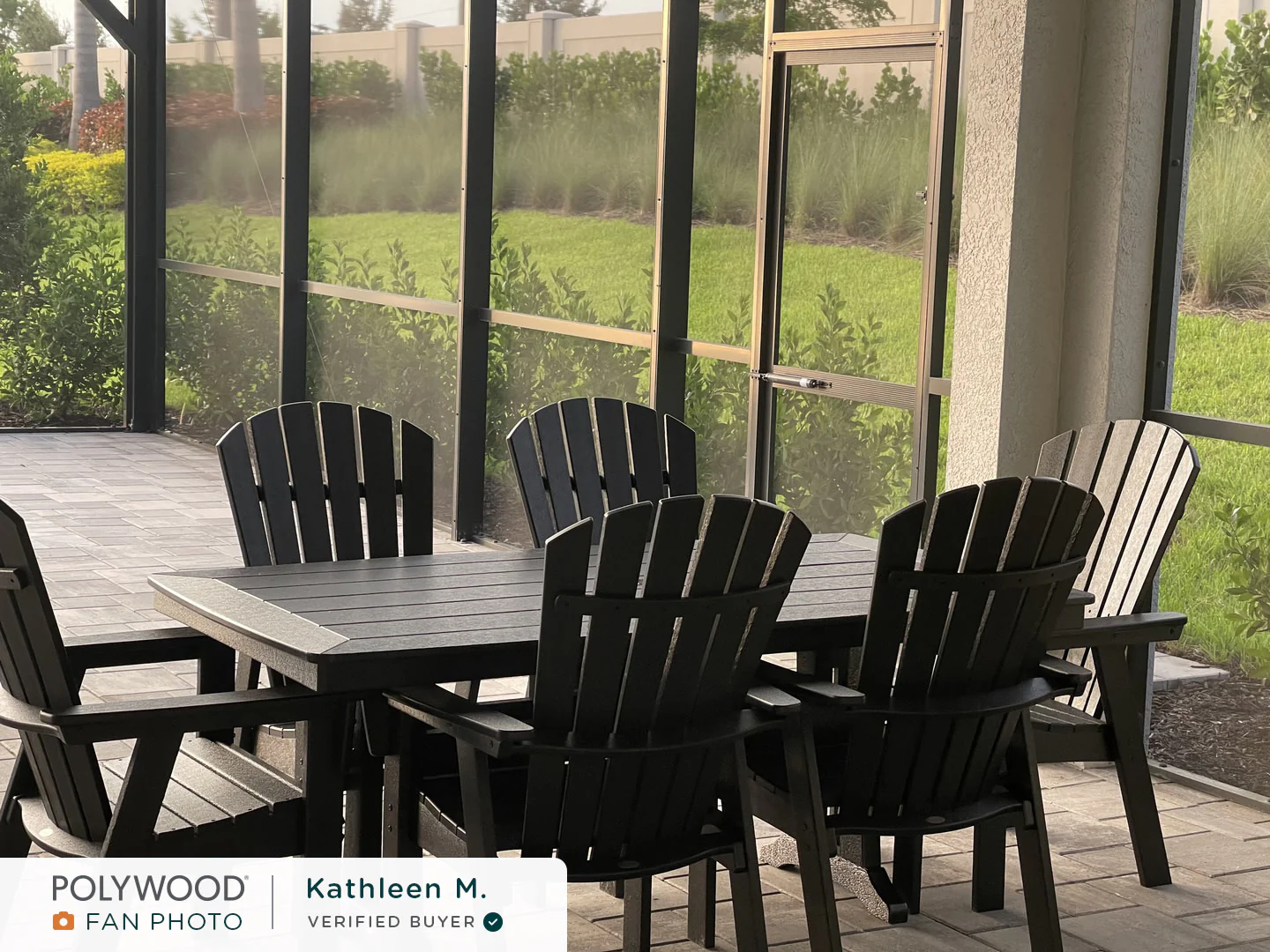 Nautical Curveback Adirondack 7-Piece Dining Set with Trestle Legs - Image 12