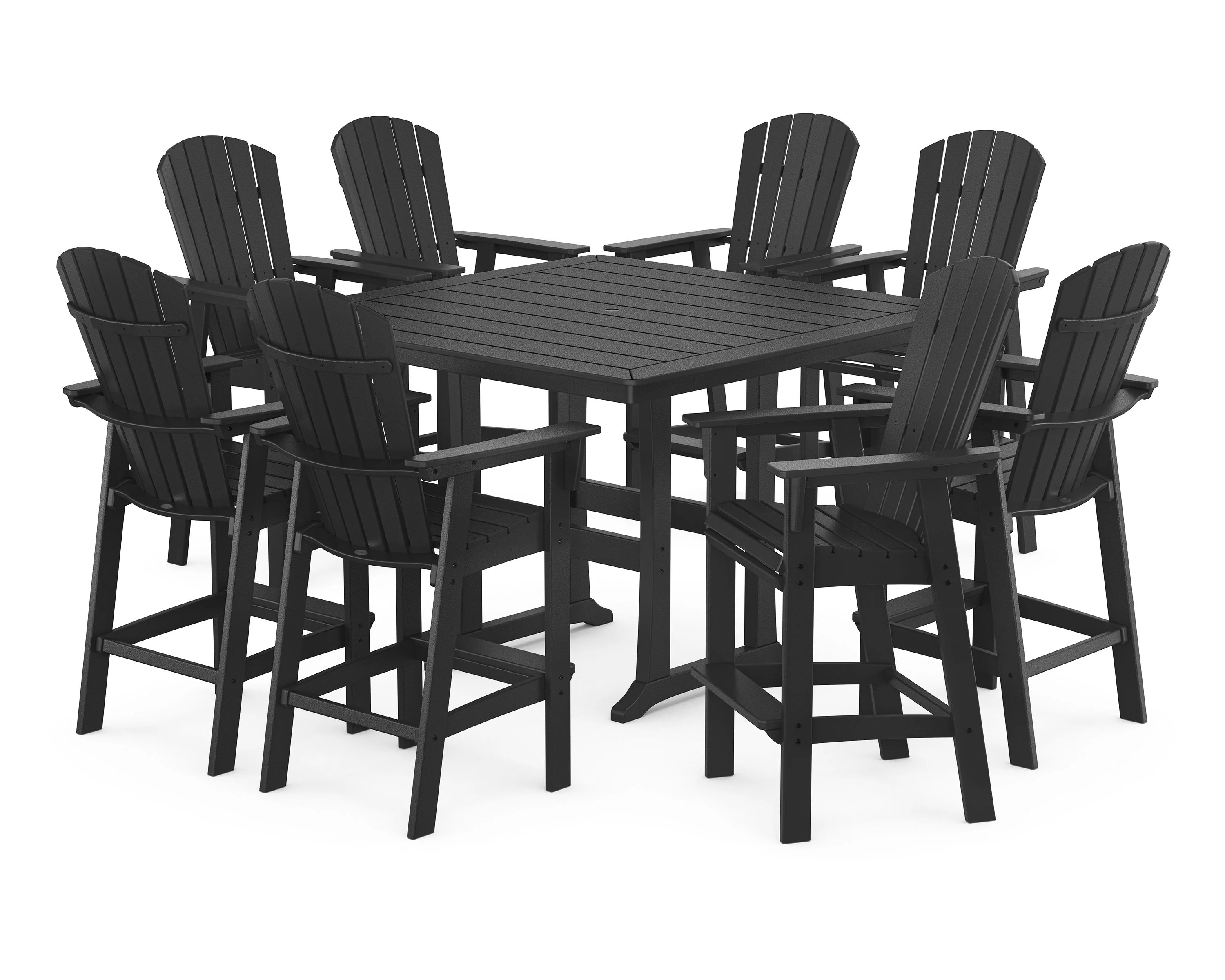 Nautical Curveback Adirondack 9-Piece Trestle Bar Set - Image 10