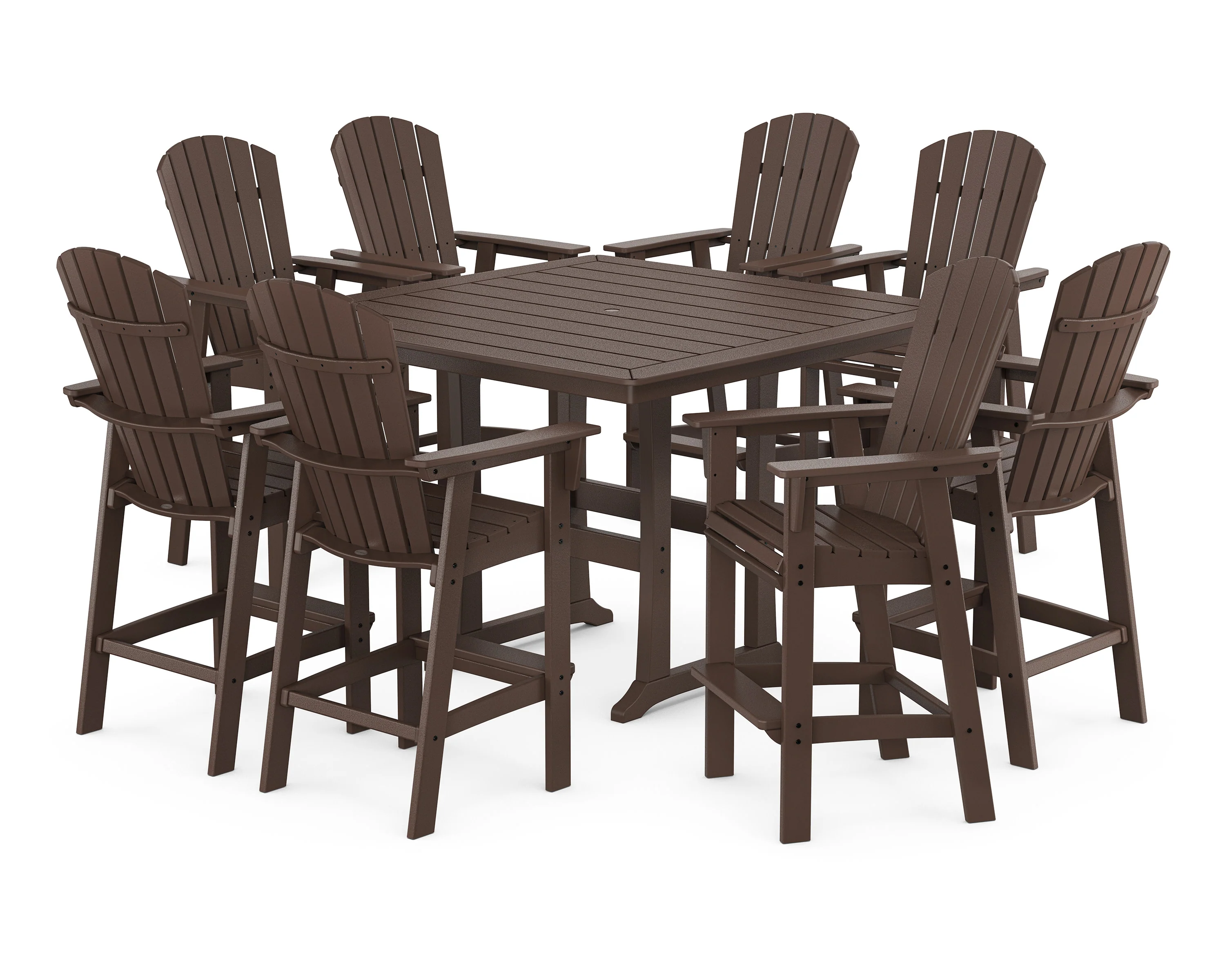 Nautical Curveback Adirondack 9-Piece Trestle Bar Set - Image 11