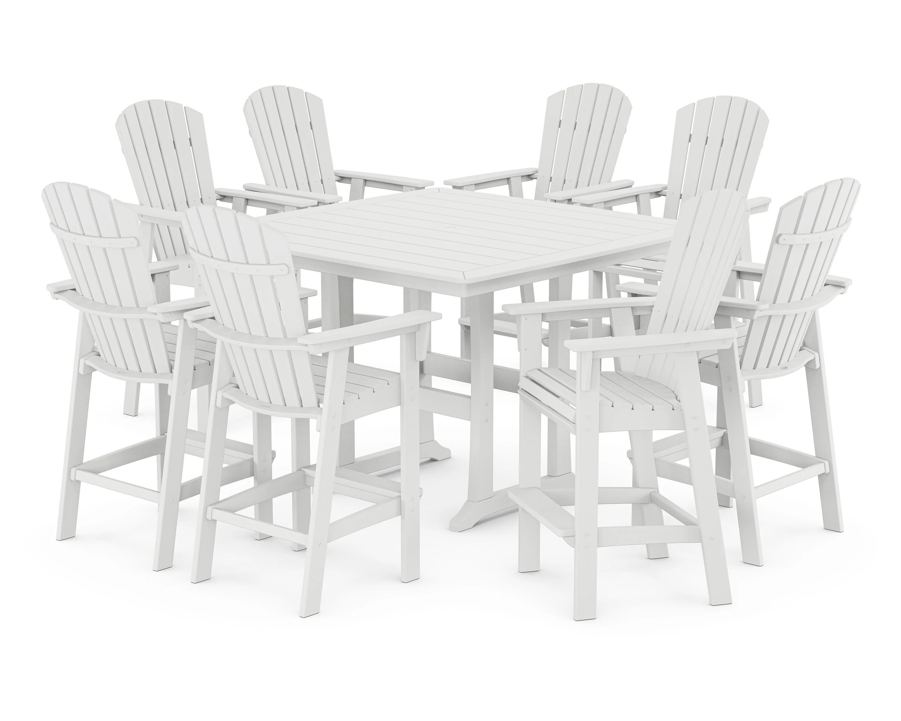 Nautical Curveback Adirondack 9-Piece Trestle Bar Set - Image 12