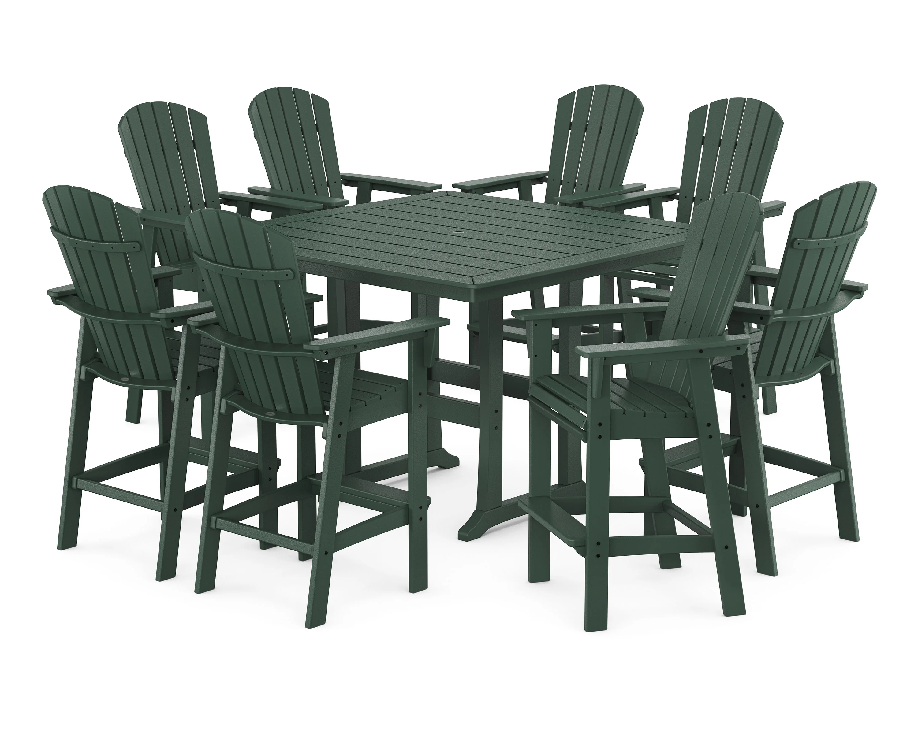 Nautical Curveback Adirondack 9-Piece Trestle Bar Set - Image 17