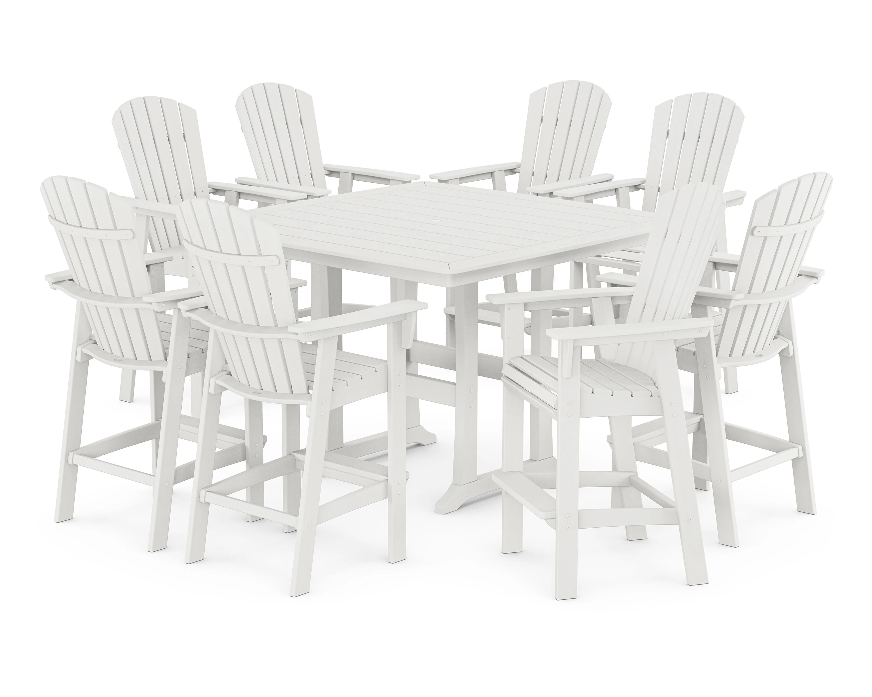 Nautical Curveback Adirondack 9-Piece Trestle Bar Set - Image 19