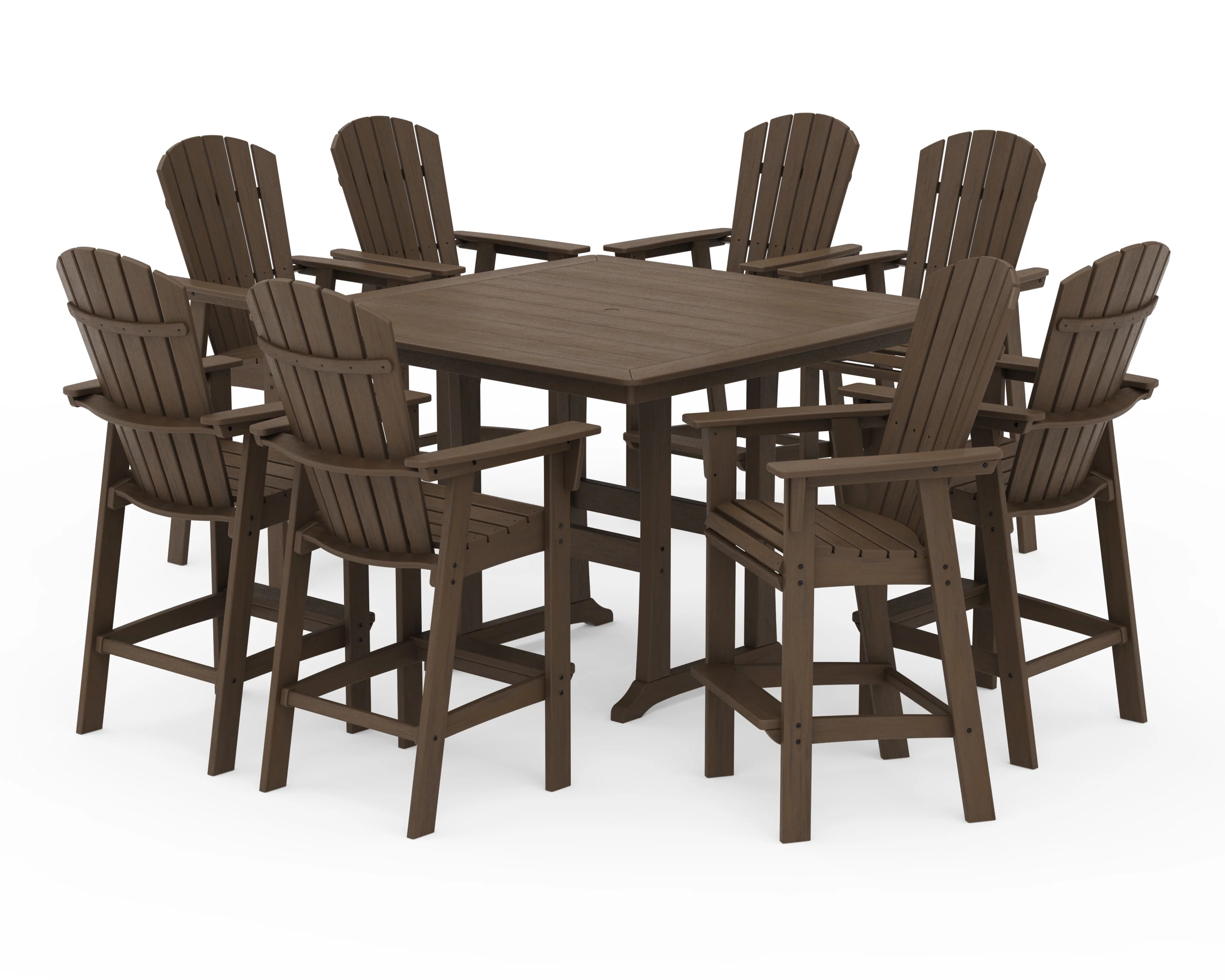 Nautical Curveback Adirondack 9-Piece Trestle Bar Set - Image 21