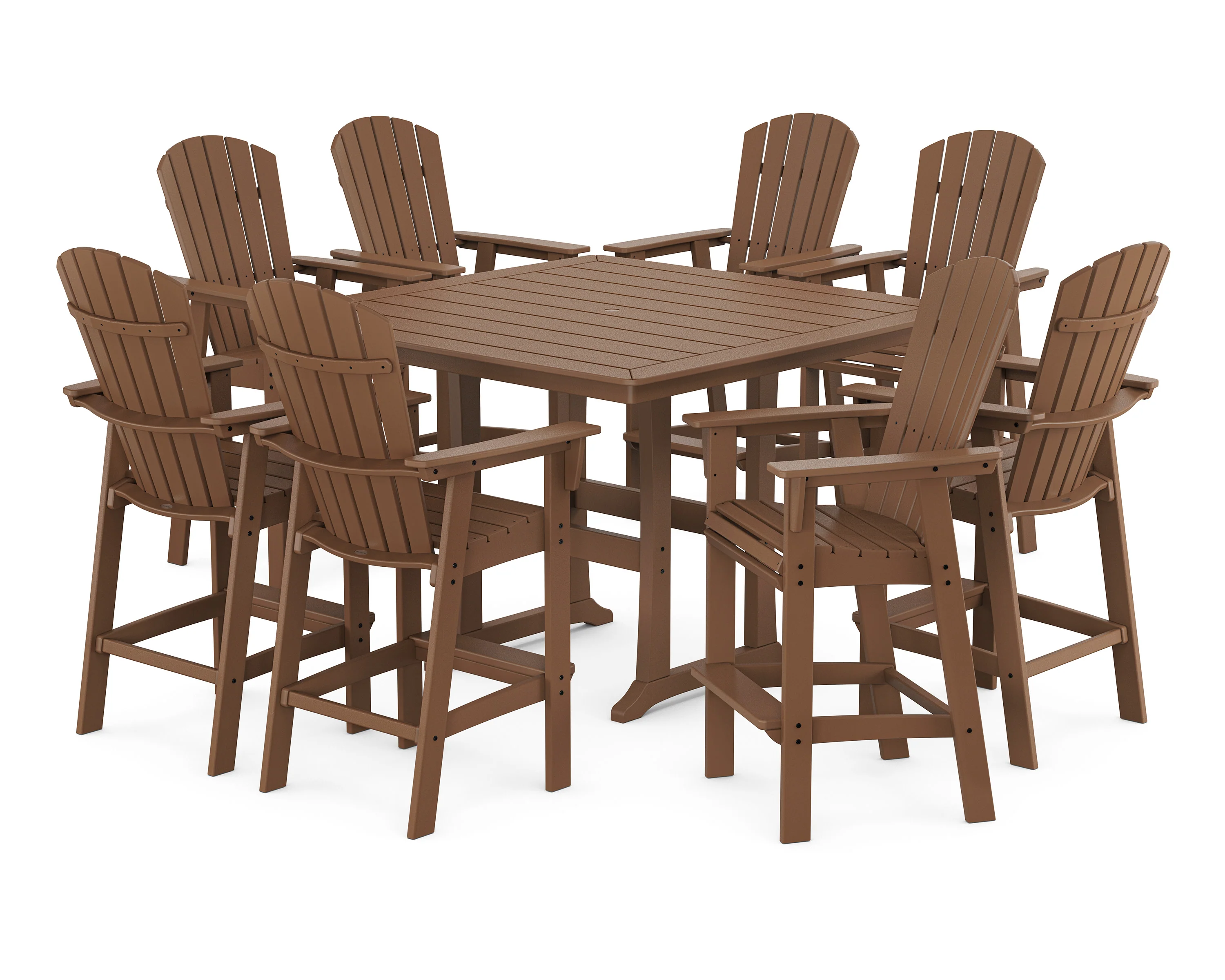 Nautical Curveback Adirondack 9-Piece Trestle Bar Set - Image 8