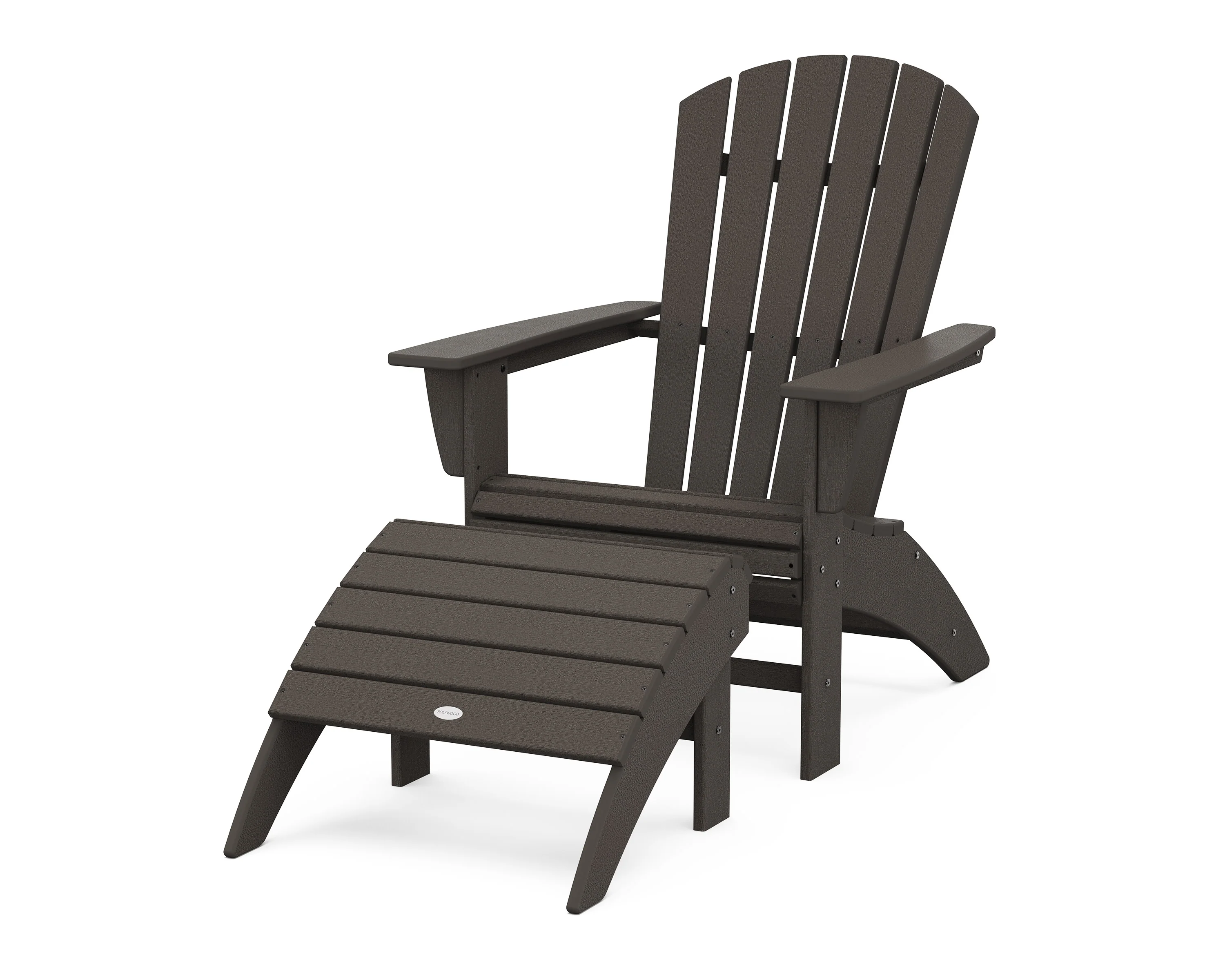 Nautical Curveback Adirondack Chair 2-Piece Set with Ottoman - Image 10