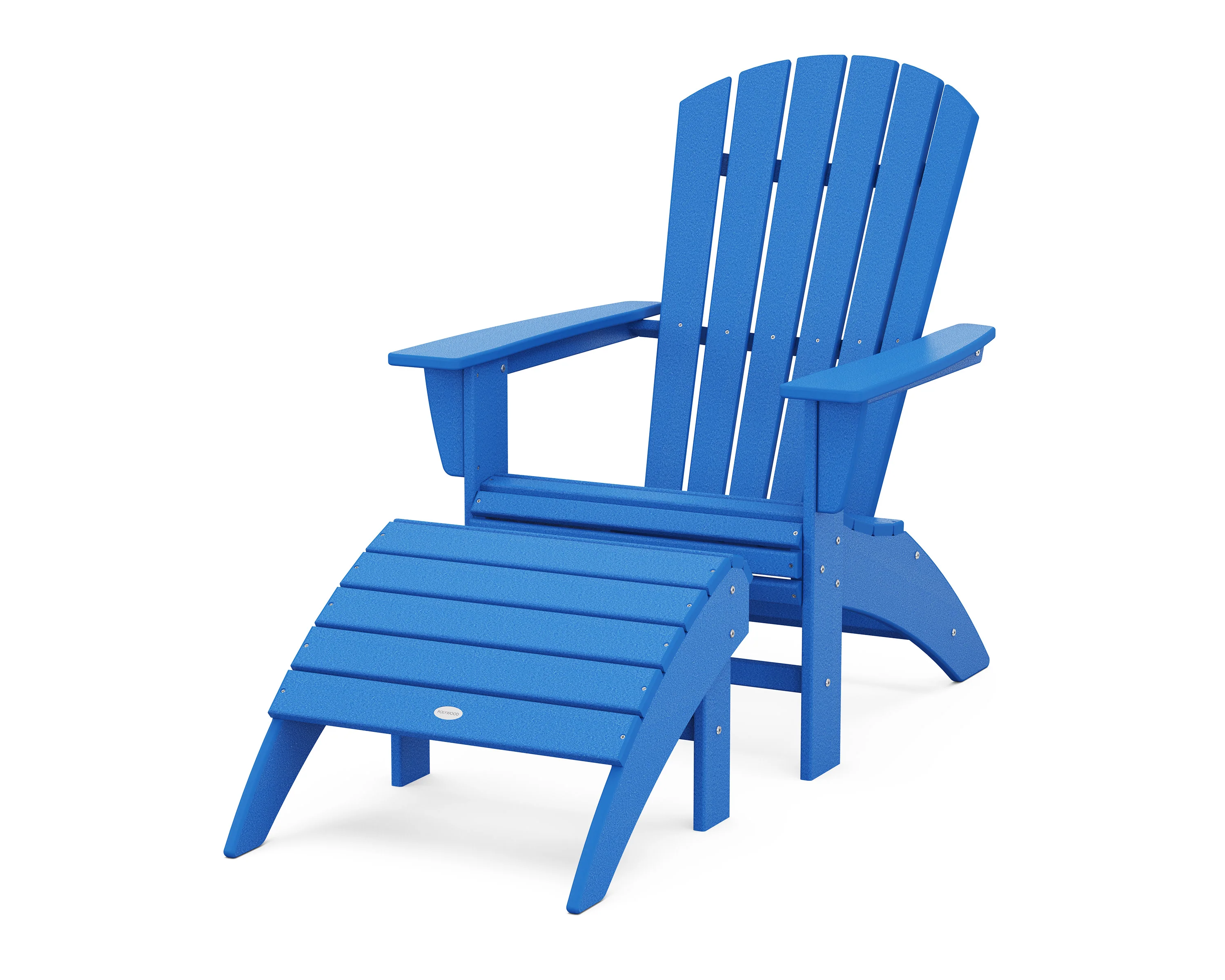 Nautical Curveback Adirondack Chair 2-Piece Set with Ottoman - Image 11