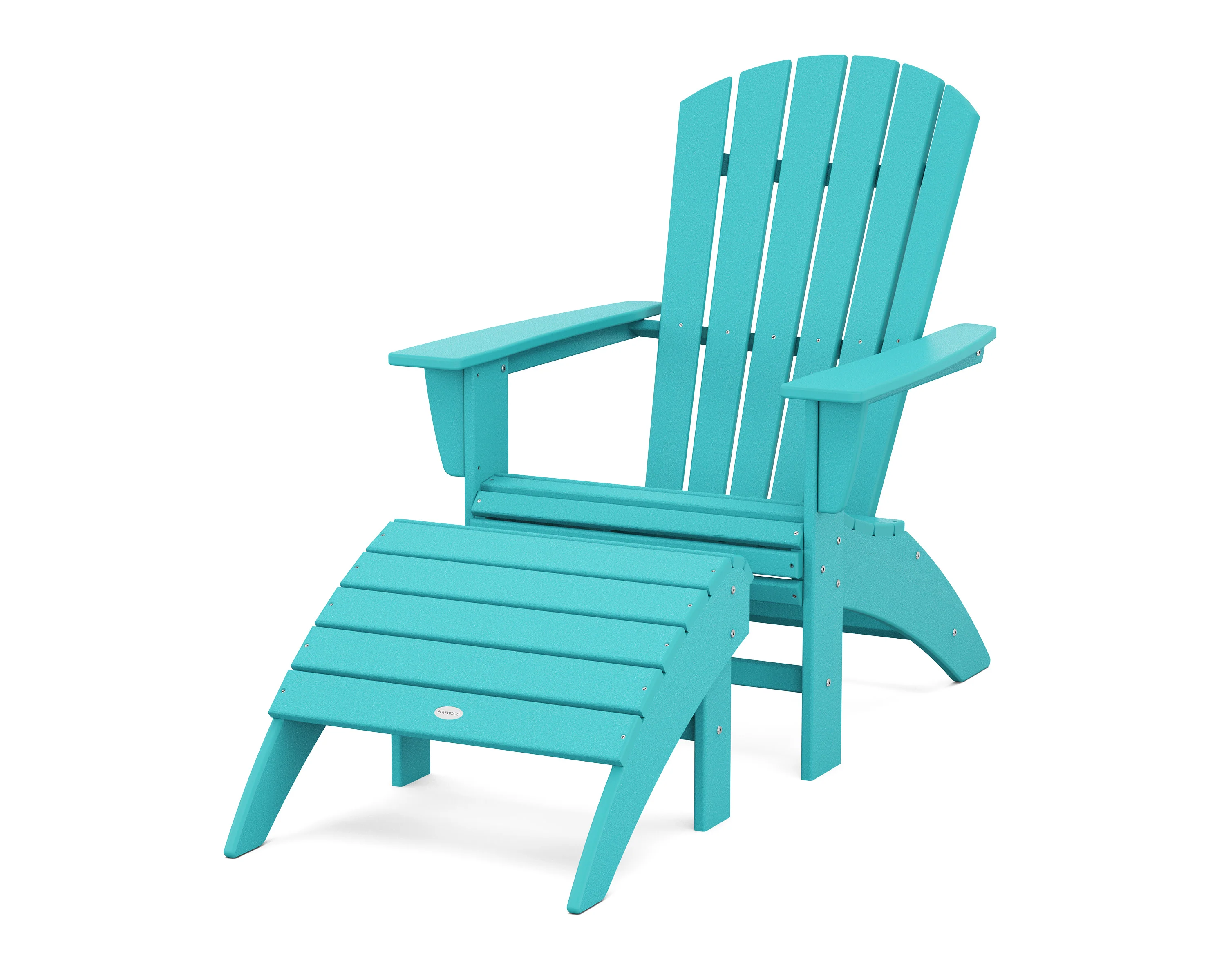 Nautical Curveback Adirondack Chair 2-Piece Set with Ottoman - Image 15