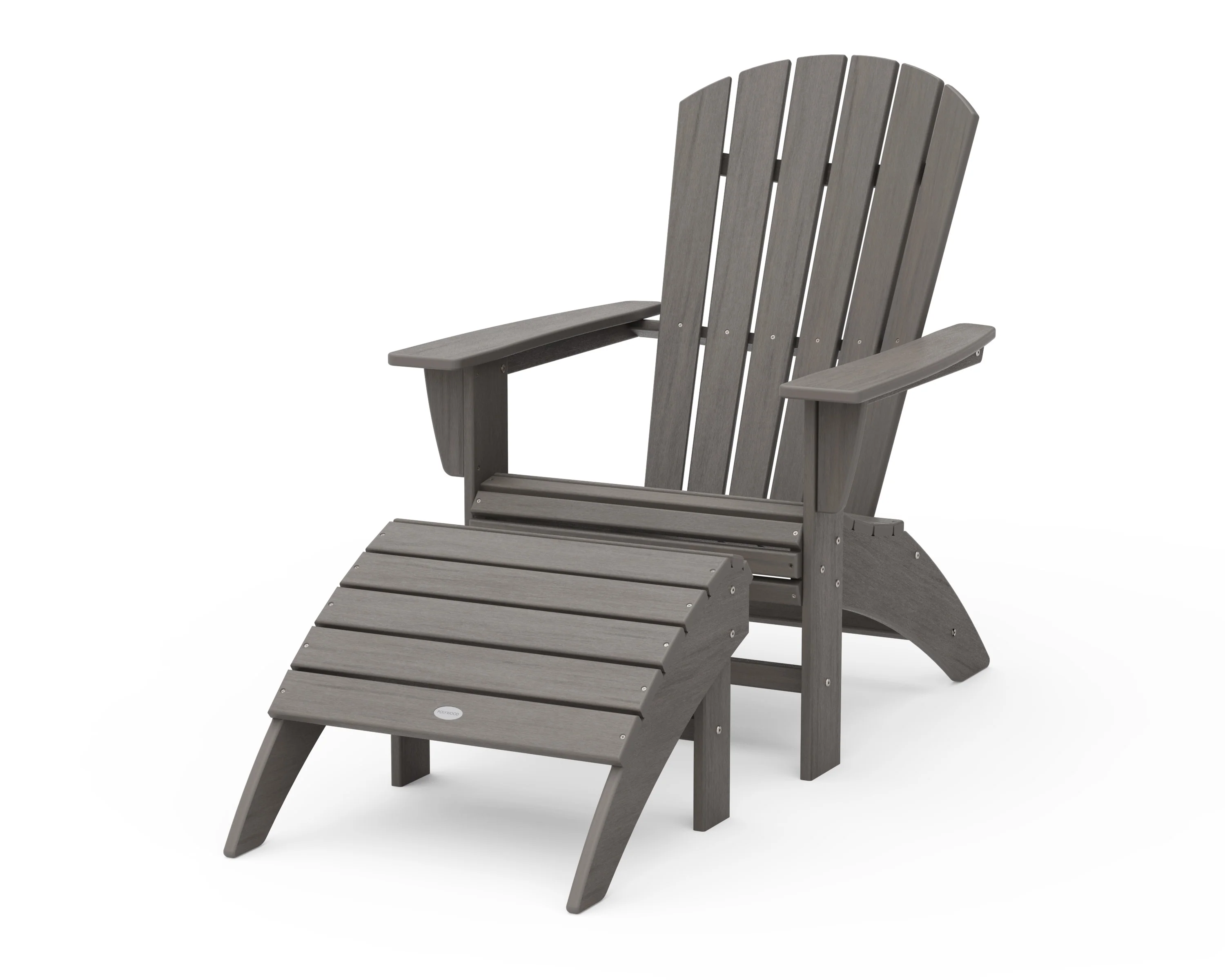 Nautical Curveback Adirondack Chair 2-Piece Set with Ottoman - Image 18