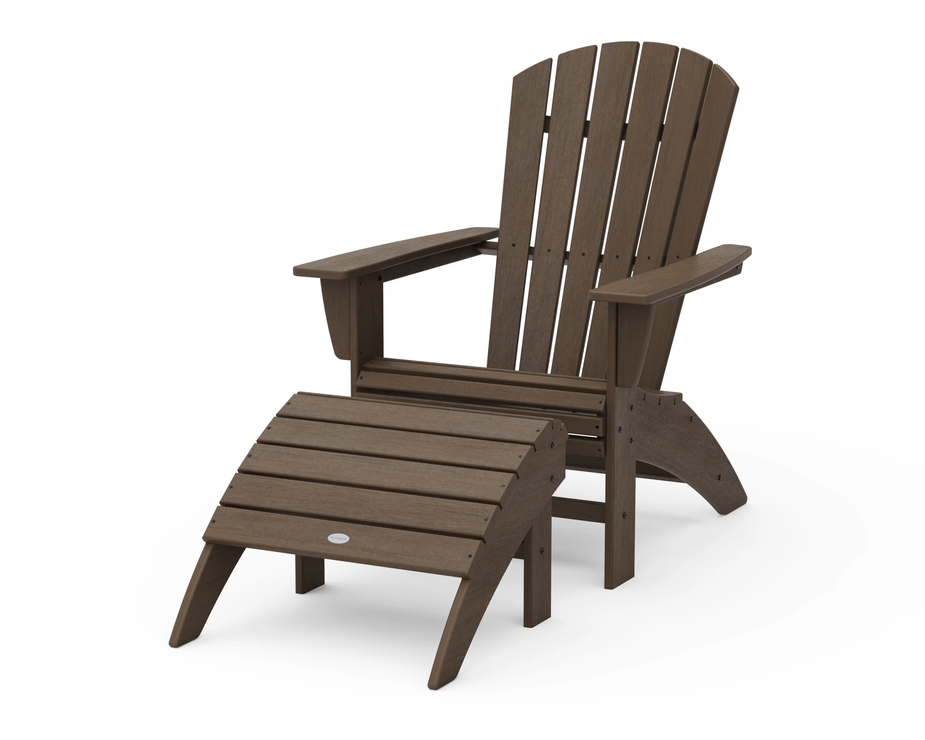 Nautical Curveback Adirondack Chair 2-Piece Set with Ottoman - Image 19