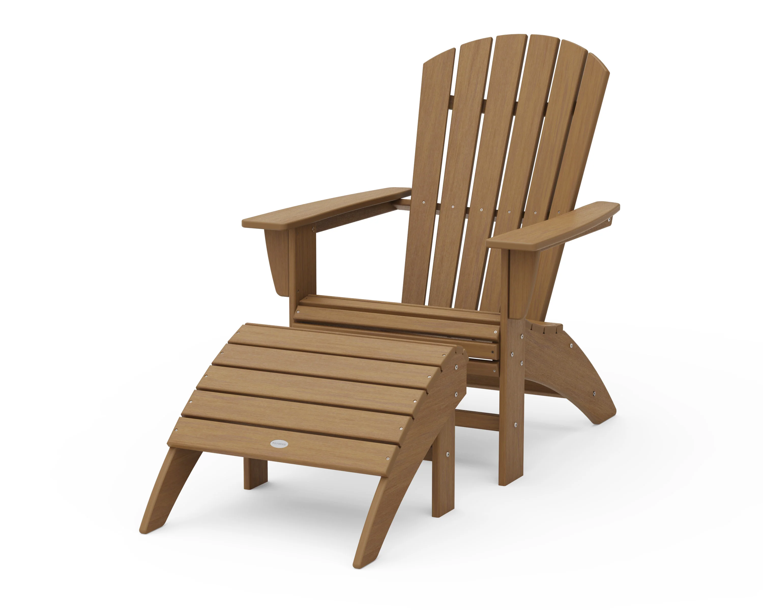 Nautical Curveback Adirondack Chair 2-Piece Set with Ottoman - Image 20